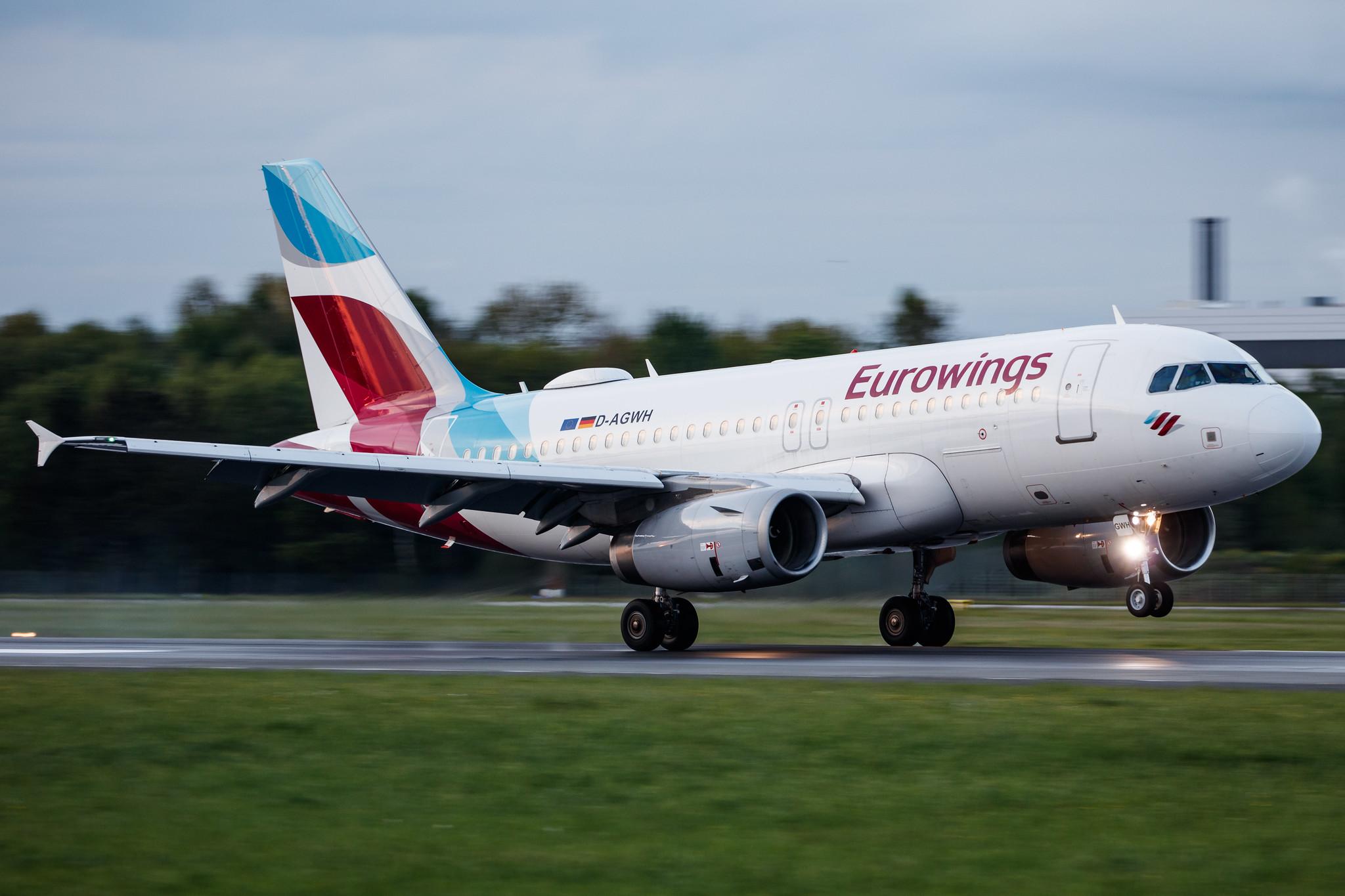 Hamburg Airport: Eurowings (EW / EWG) |  Airbus A319-132 A319 | D-AGWH | MSN 3352