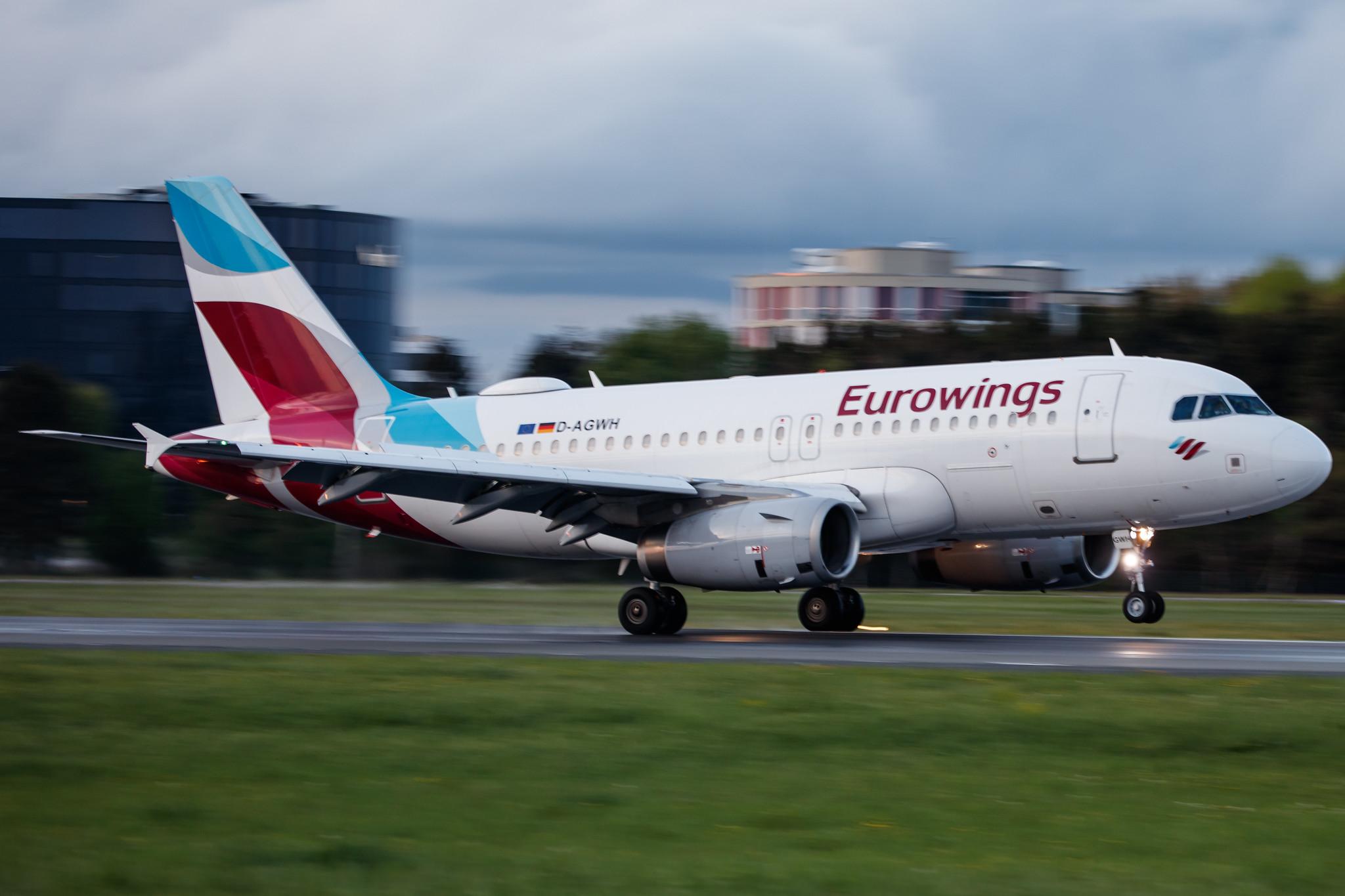 Hamburg Airport: Eurowings (EW / EWG) |  Airbus A319-132 A319 | D-AGWH | MSN 3352