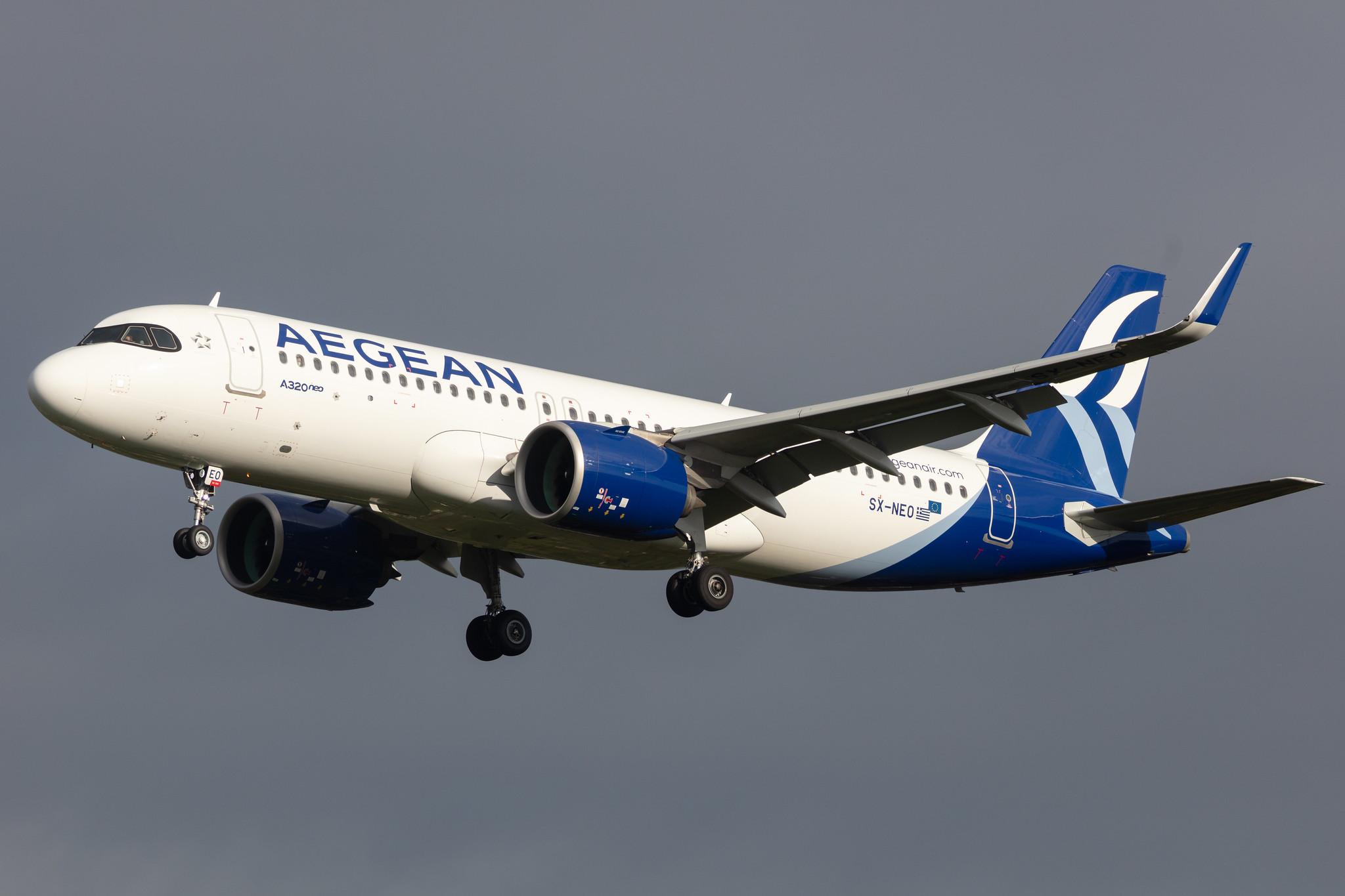 Hamburg Airport: Aegean Airlines (A3 / AEE) |  Airbus A320-271N A20N | SX-NEO | MSN 9400