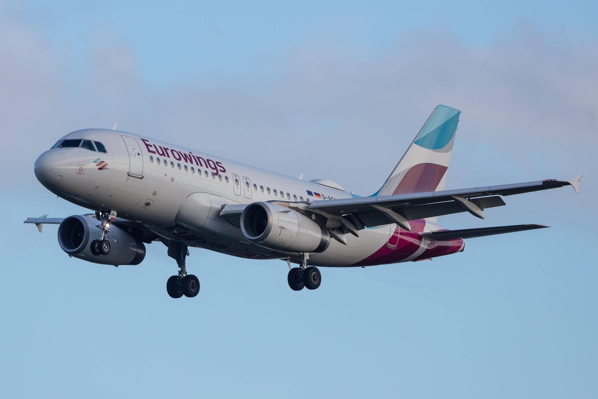 Hamburg Airport: Eurowings (EW / EWG) |  Airbus A319-132 A319 | D-AGWJ | MSN 3375