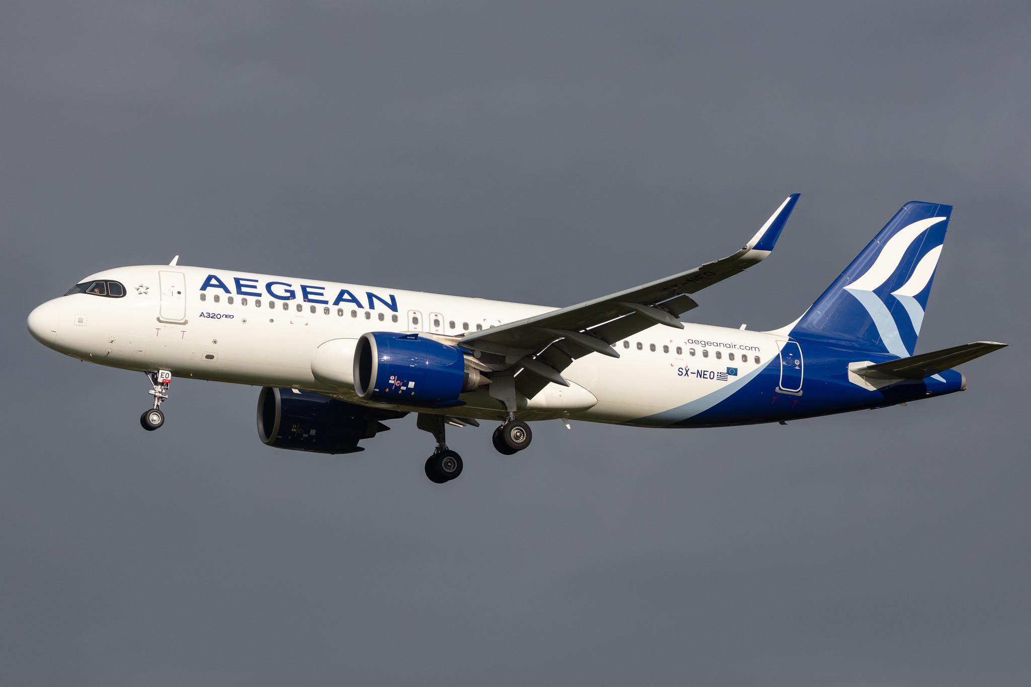 Hamburg Airport: Aegean Airlines (A3 / AEE) |  Airbus A320-271N A20N | SX-NEO | MSN 9400