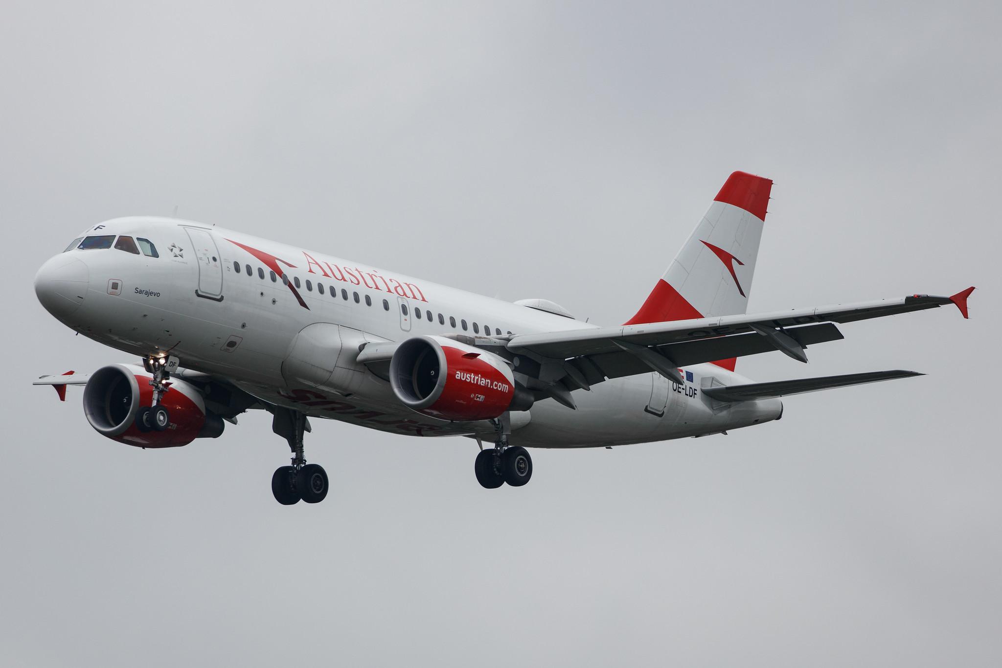 Hamburg Airport: Austrian Airlines (OS / AUA) |  Airbus A319-112 A319 | OE-LDF | MSN 2547