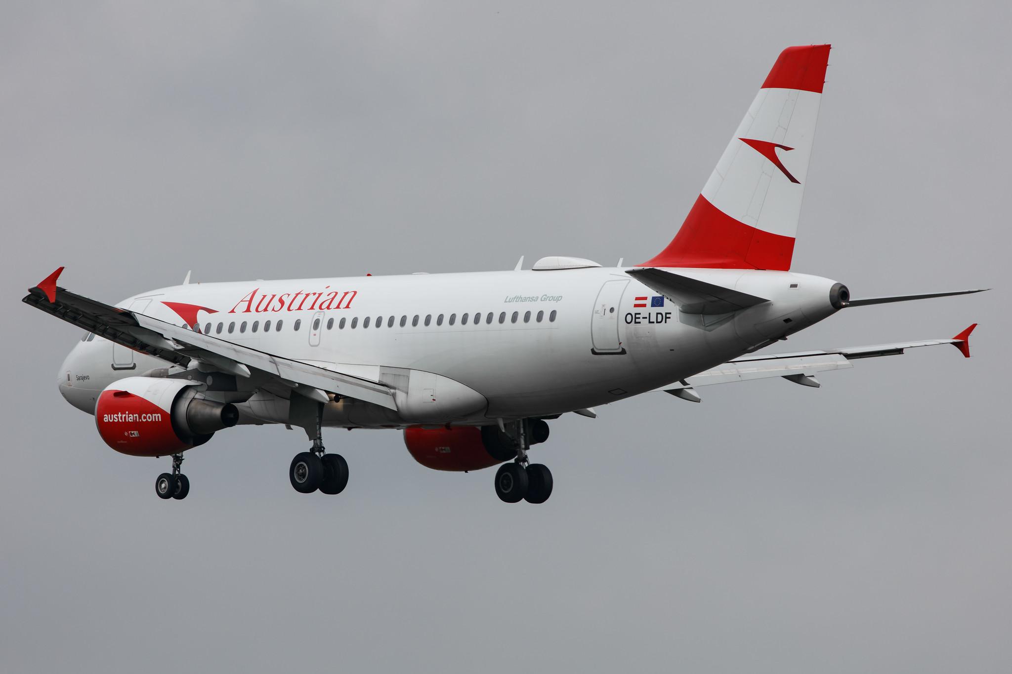 Hamburg Airport: Austrian Airlines (OS / AUA) |  Airbus A319-112 A319 | OE-LDF | MSN 2547