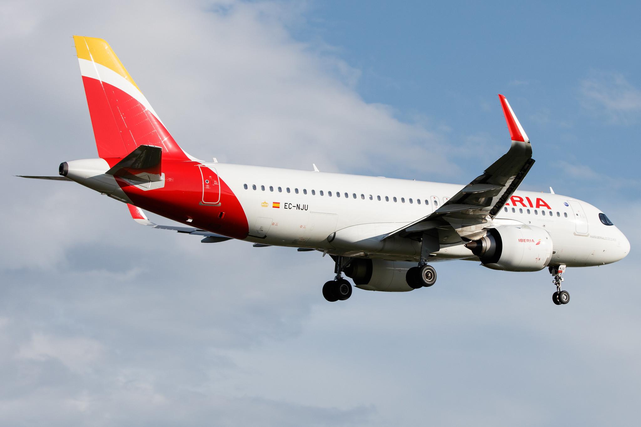 Hamburg Airport: Iberia (IB / IBE) |  Airbus A320-251N A20N | EC-NJU | MSN 10065