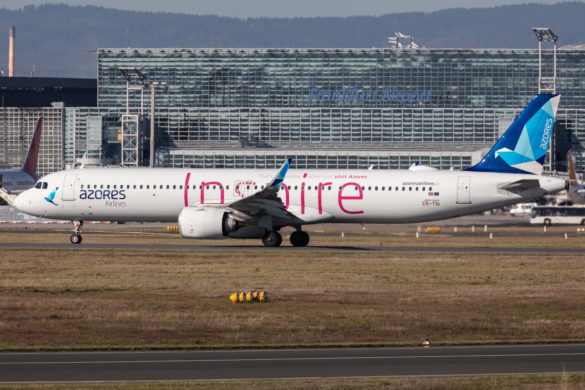 Frankfurt Airport: Azores Airlines (S4 / RZO) |  Livery: Inspire Livery |  Airbus A321-253NX A21N | CS-TSI | MSN 10074