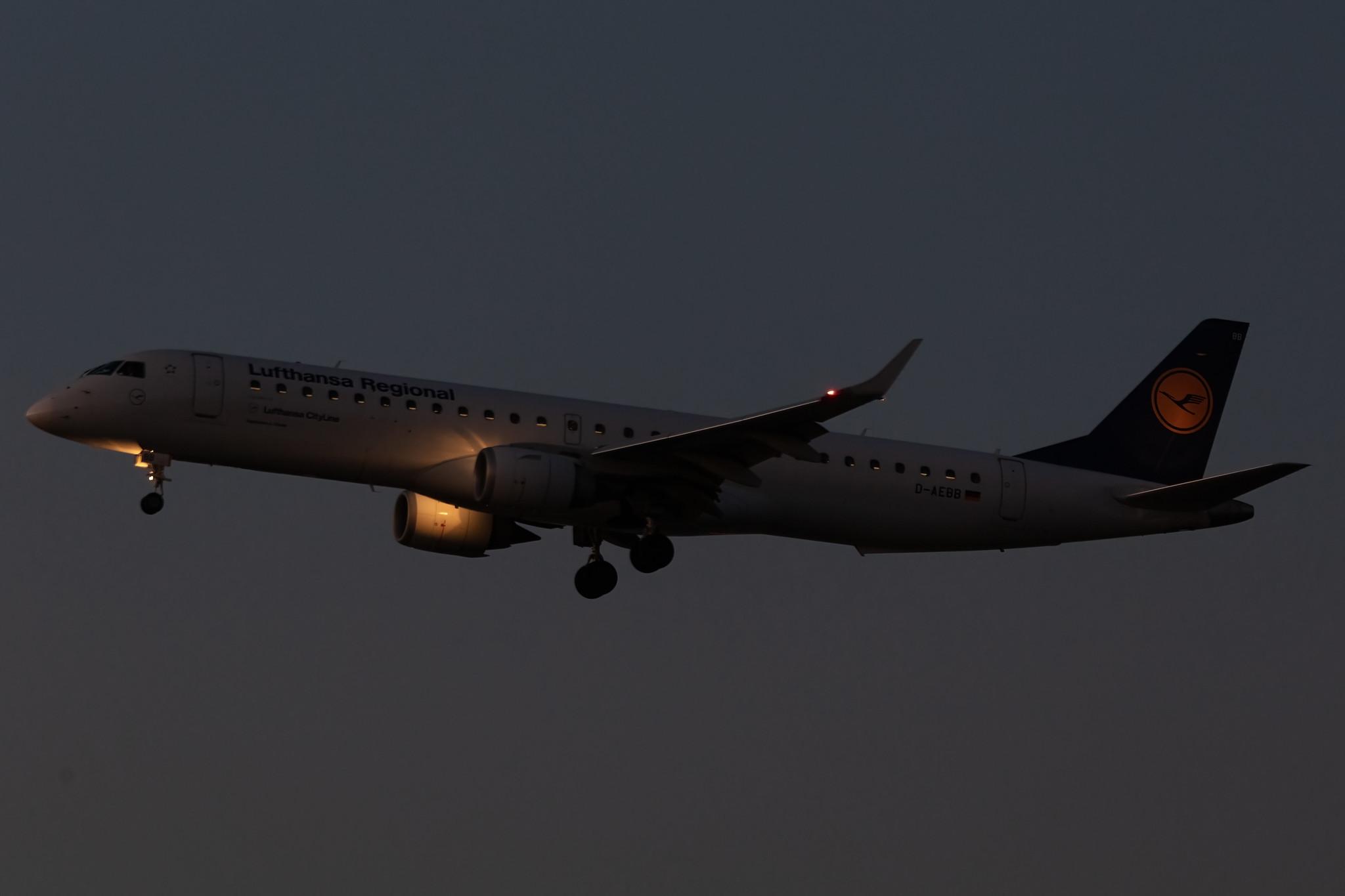 Frankfurt Airport: Lufthansa (LH / DLH) | Operator: Lufthansa CityLine |  Embraer E195LR E195 | D-AEBB | MSN 19000316