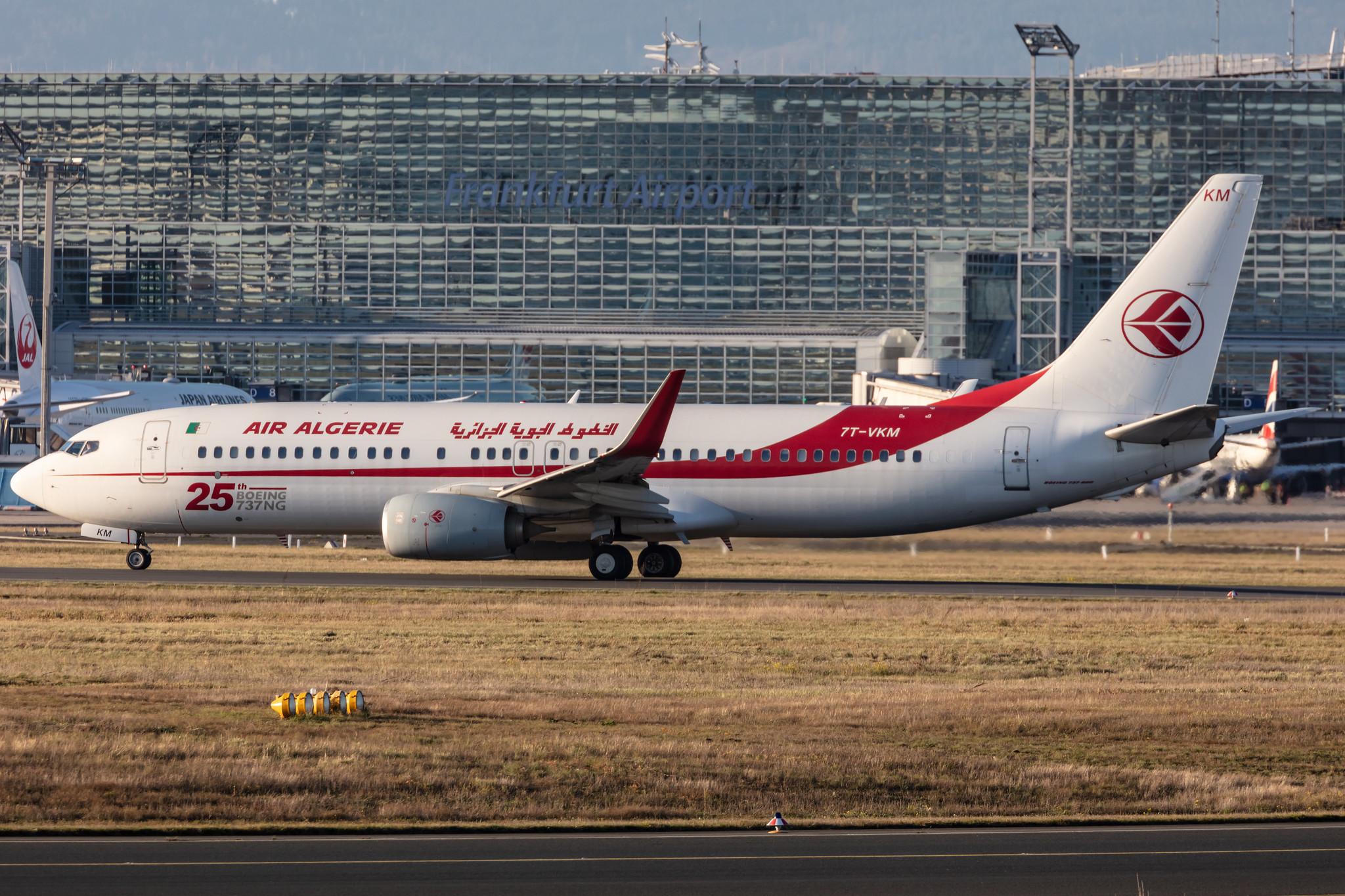 Frankfurt Airport: Air Algerie (AH / DAH) |  Boeing 737-8D6 B738 | 7T-VKM | MSN 60749