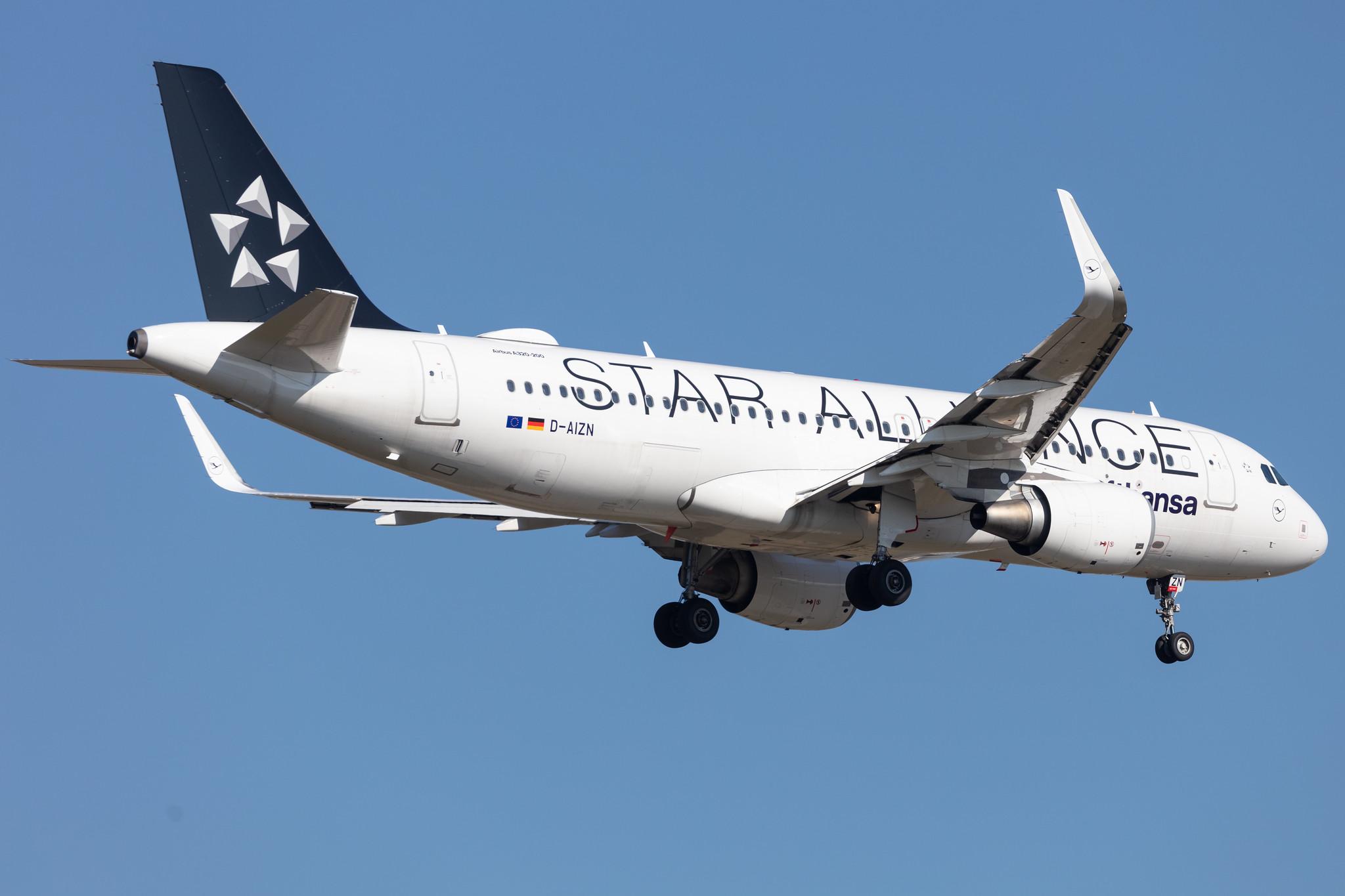 Frankfurt Airport: Lufthansa (LH / DLH) |  Livery: Star Alliance Livery |  Airbus A320-214 A320 | D-AIZN | MSN 5425