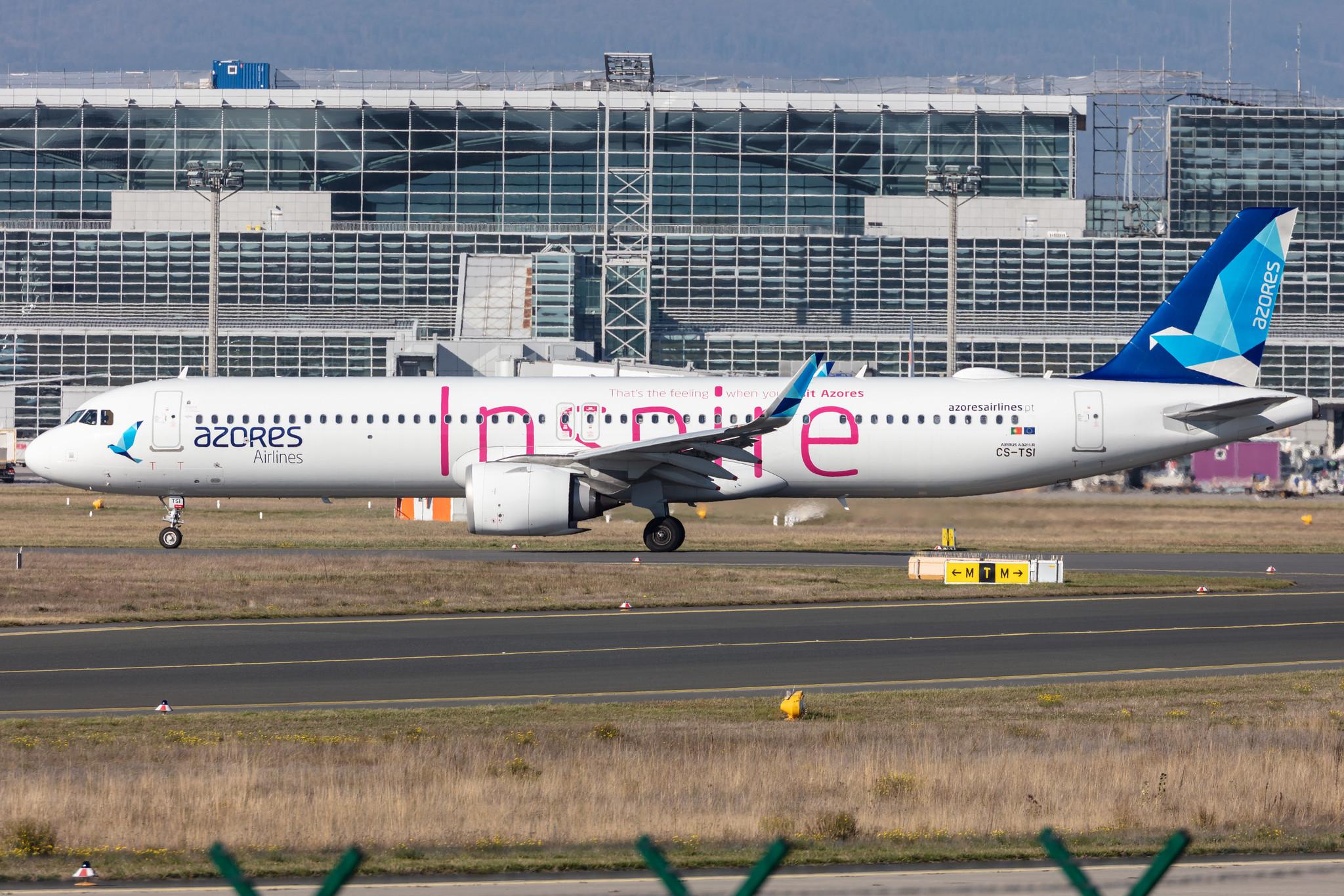 Frankfurt Airport: Azores Airlines (S4 / RZO) |  Livery: Inspire Livery |  Airbus A321-253NX A21N | CS-TSI | MSN 10074