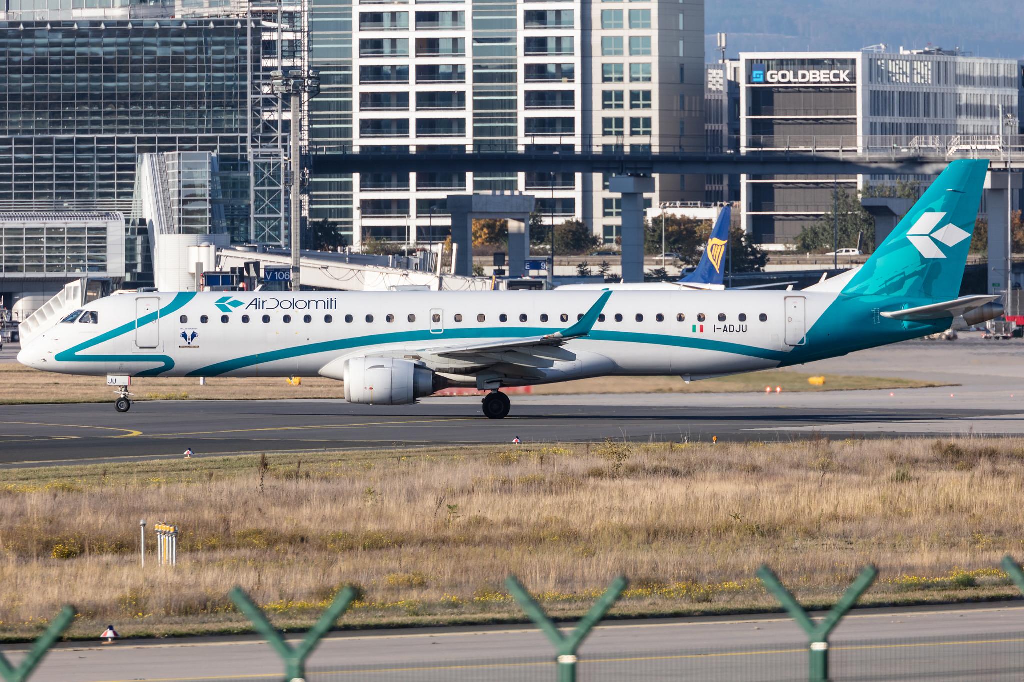 Frankfurt Airport: Air Dolomiti (EN / DLA) |  Embraer E195LR E195 | I-ADJU | MSN 19000290