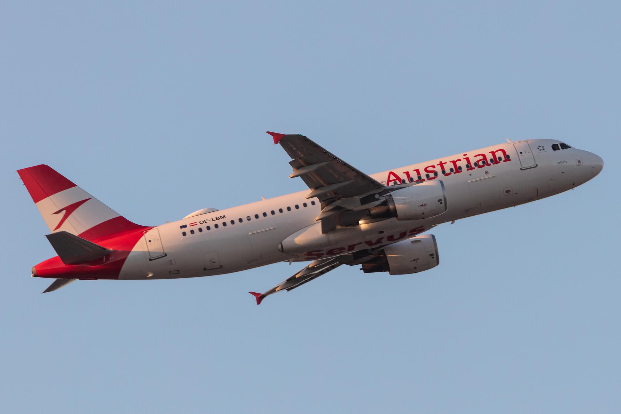 Frankfurt Airport: Austrian Airlines (OS / AUA) |  Airbus A320-214 A320 | OE-LBM | MSN 1504