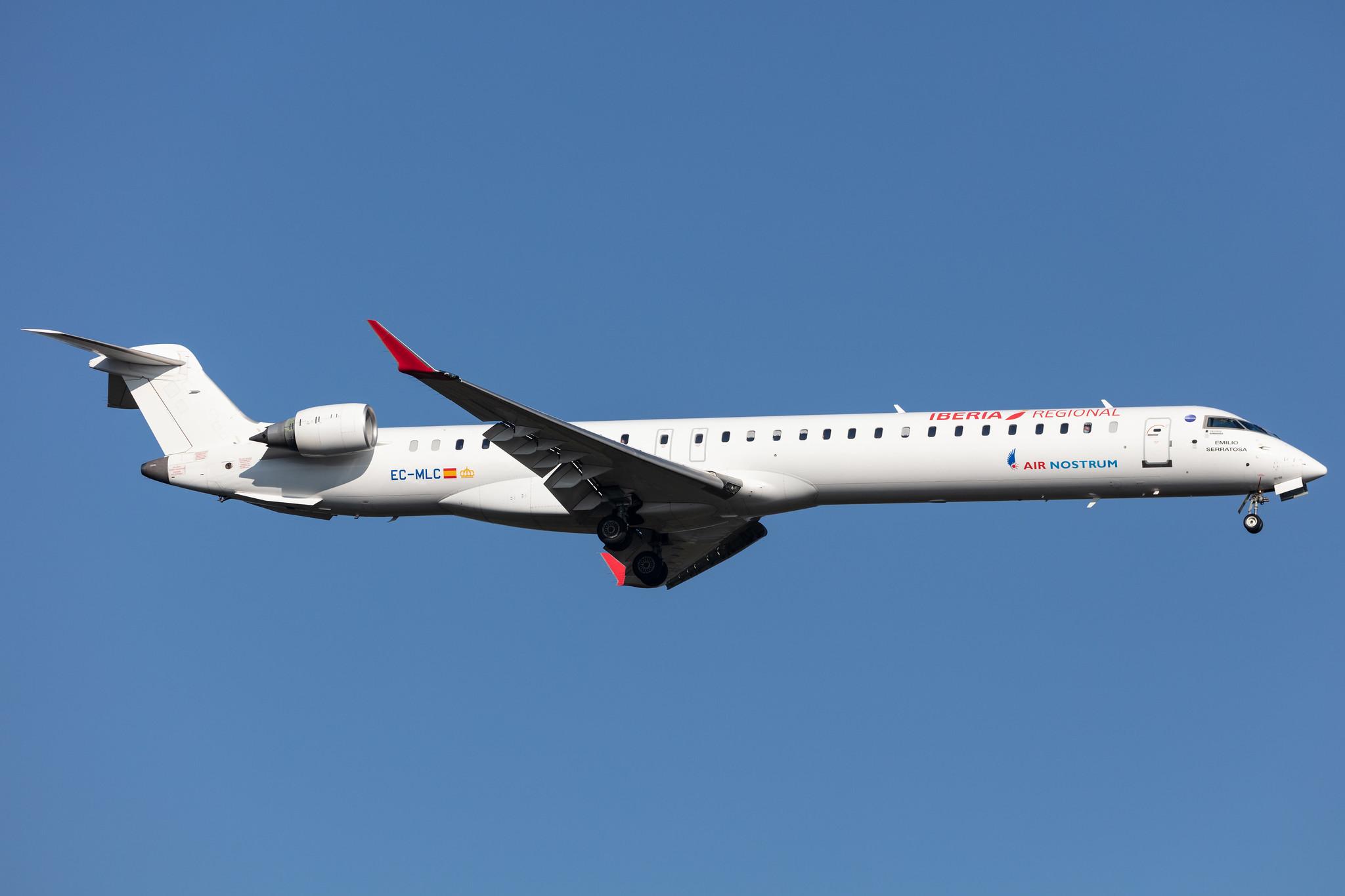 Frankfurt Airport: Iberia Regional (IB / IBE) | Operator: Air Nostrum |  Mitsubishi CRJ-1000 CRJX | EC-MLC | MSN 19048