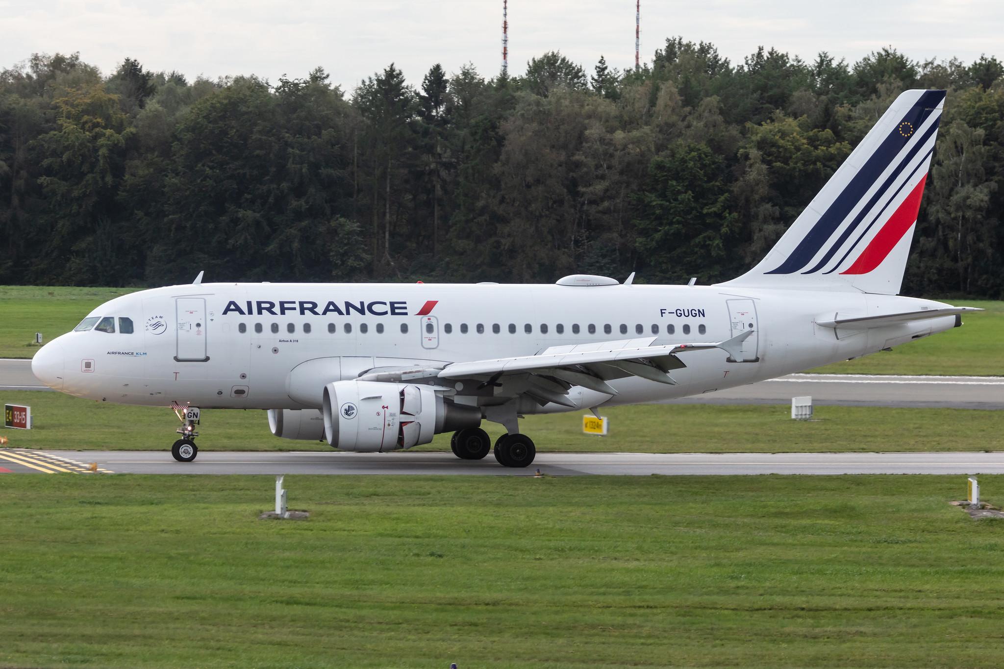 Hamburg Airport: Air France (AF / AFR) |  Airbus A318-111 A318 | F-GUGN | MSN 2918