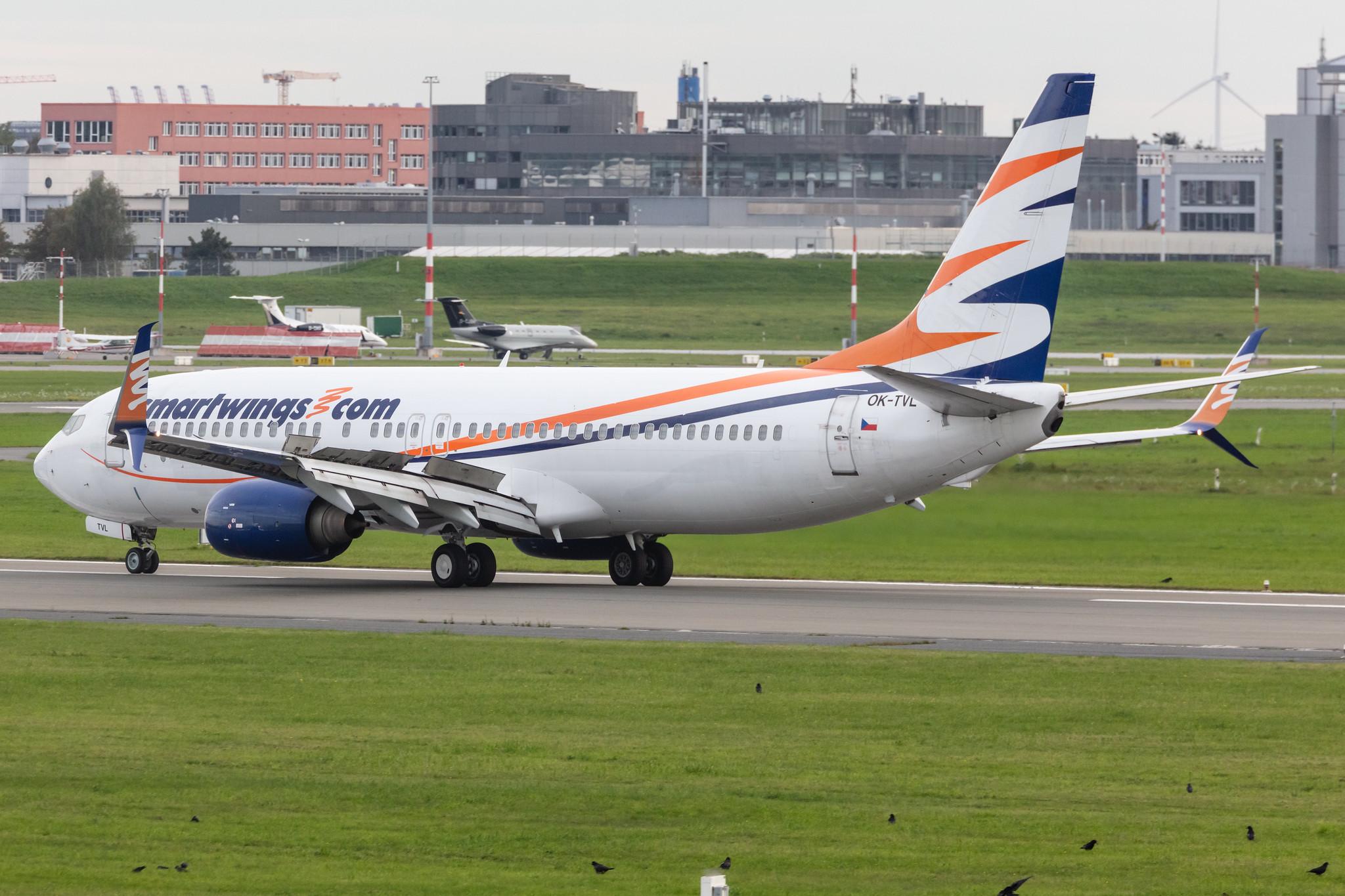 Hamburg Airport: Smartwings (QS / TVS) |  Boeing 737-8FN B738 | OK-TVL | MSN 37076