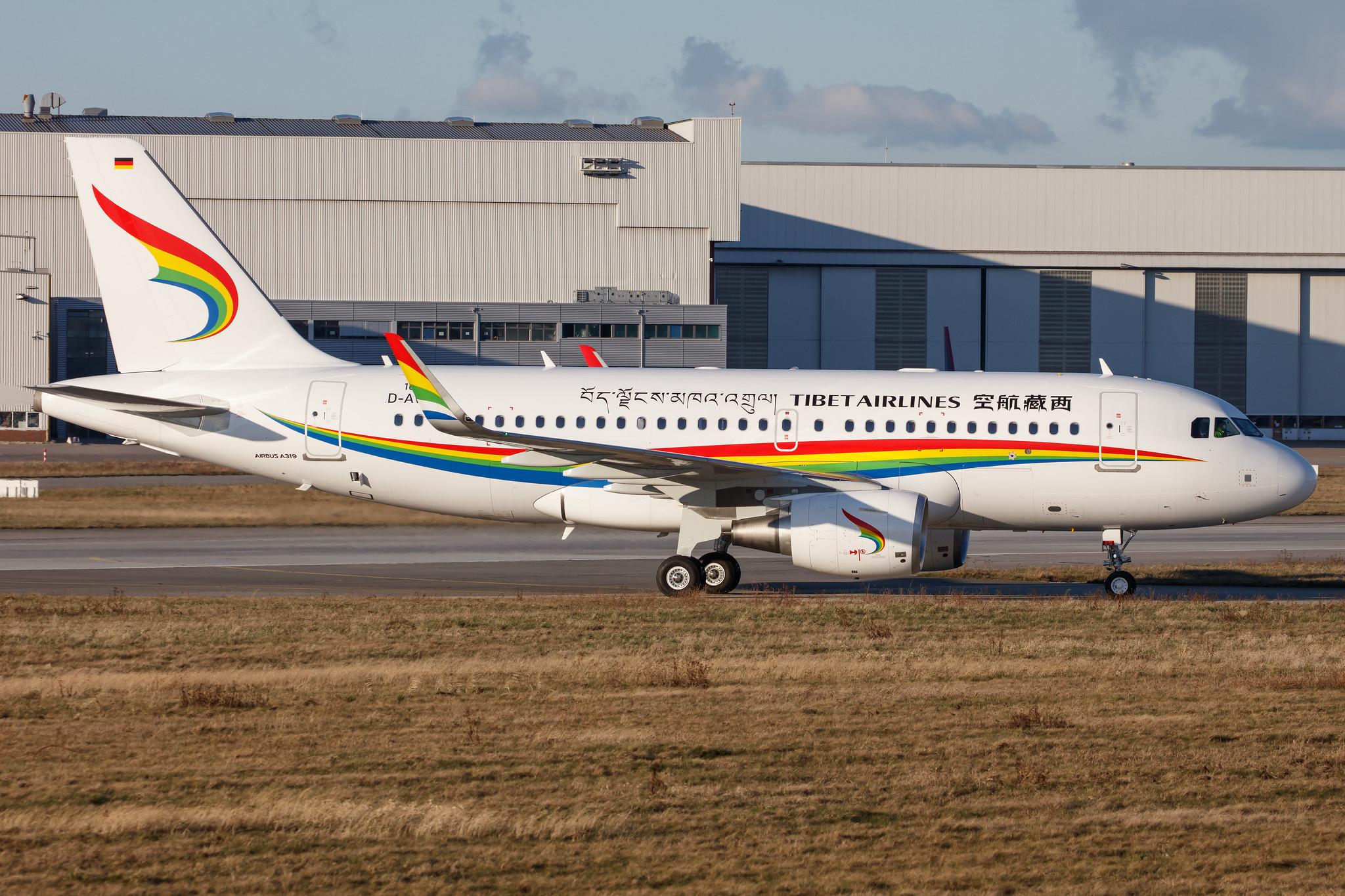 Hamburg Finkenwerder: Tibet Airlines (TV / TBA) |  Airbus A319-115SL A319 | D-AVWE (B-320G) | MSN 10110