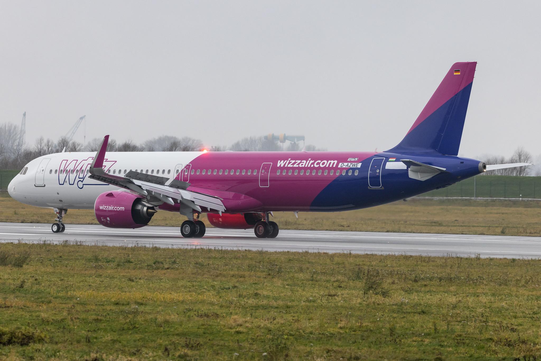 Hamburg Finkenwerder: Wizz Air (W6 / WZZ) | Airbus A321-271NX A21N | D-AZWE (HA-LZG) | MSN 10753