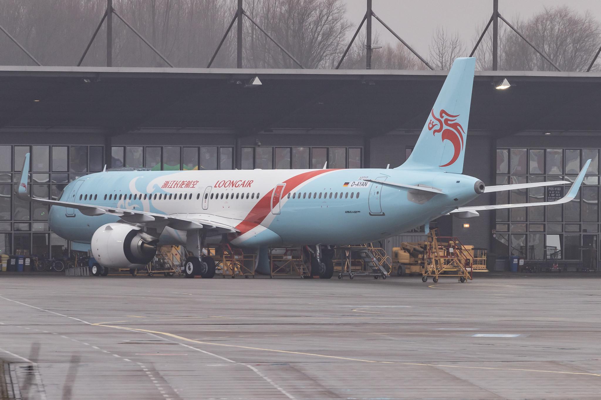 Hamburg Finkenwerder: Loong Air (GJ / CDC) |  Airbus A321-251NX A21N | D-AYAN (B-327C) | MSN 10727