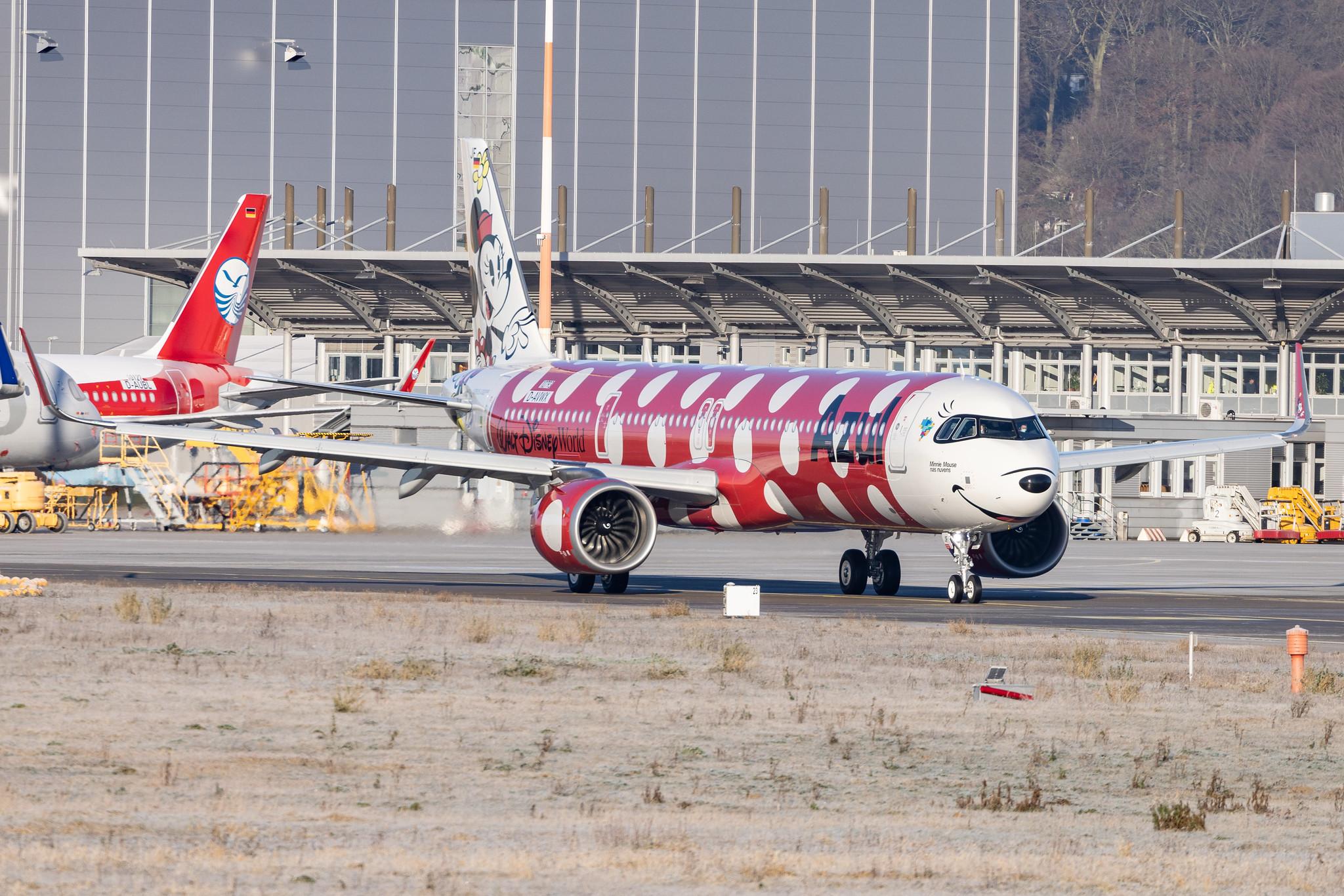 Hamburg Finkenwerder: Azul Linhas Aéreas Brasileiras  (AD / AZU) | Livery: Minnie Mouse - Walt Disney World | Airbus A321-251NX A21N | D-AVWX (PR-YJF) | MSN 10793