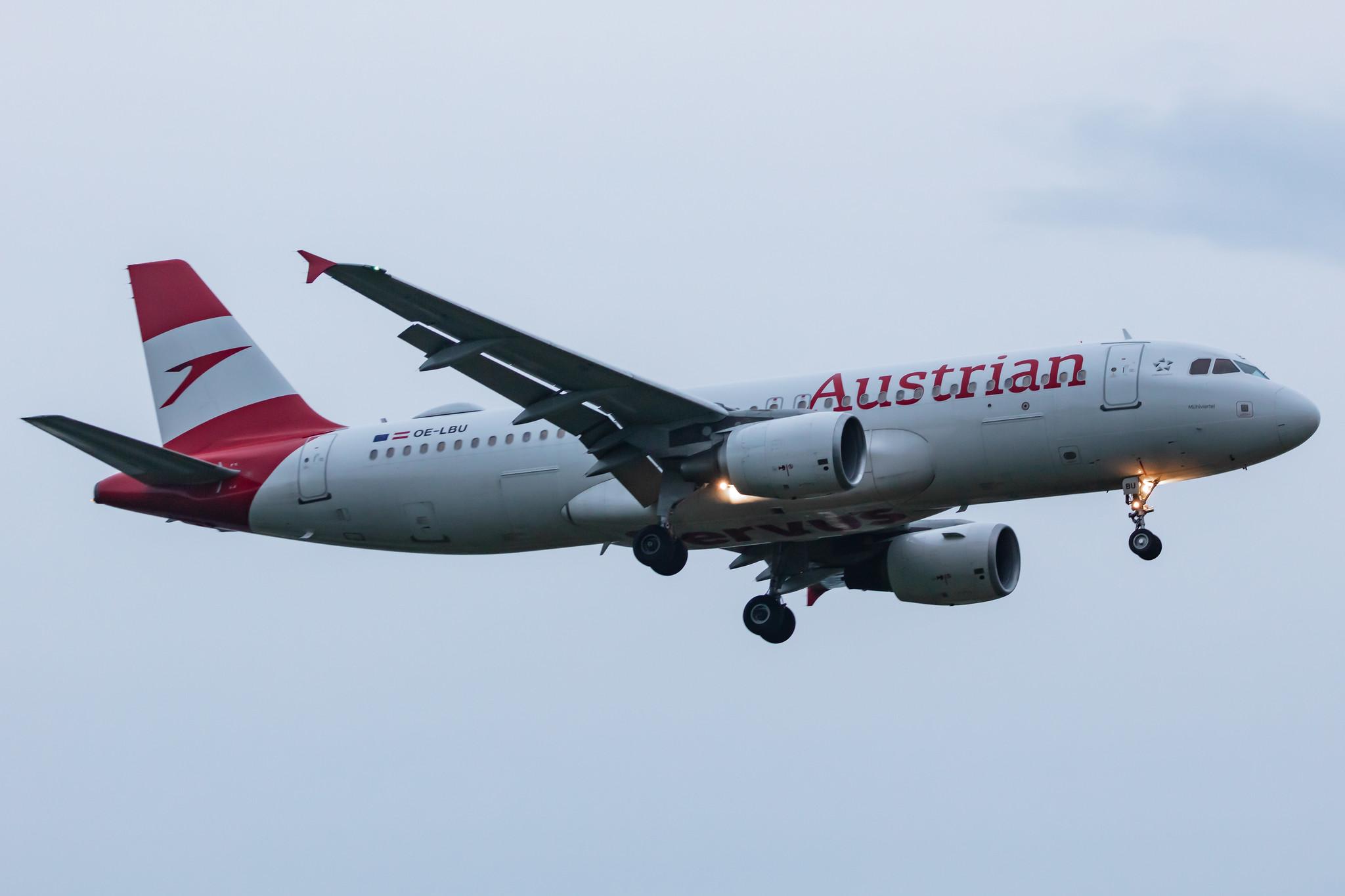 Hamburg Airport: Austrian Airlines (OS / AUA) |  Airbus A320-214 A320 | OE-LBU | MSN 1478