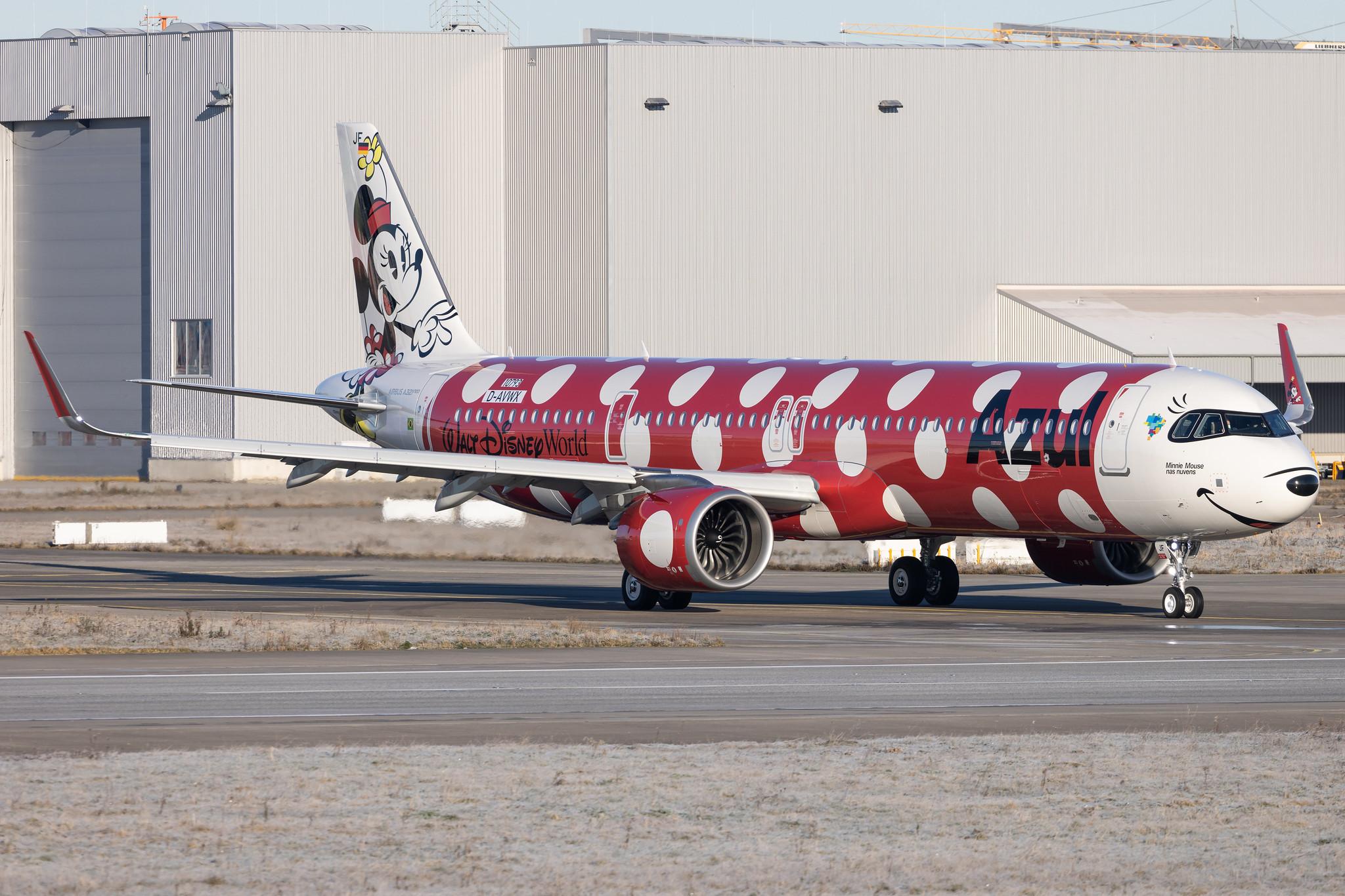 Hamburg Finkenwerder: Azul Linhas Aéreas Brasileiras  (AD / AZU) | Livery: Minnie Mouse - Walt Disney World | Airbus A321-251NX A21N | D-AVWX (PR-YJF) | MSN 10793
