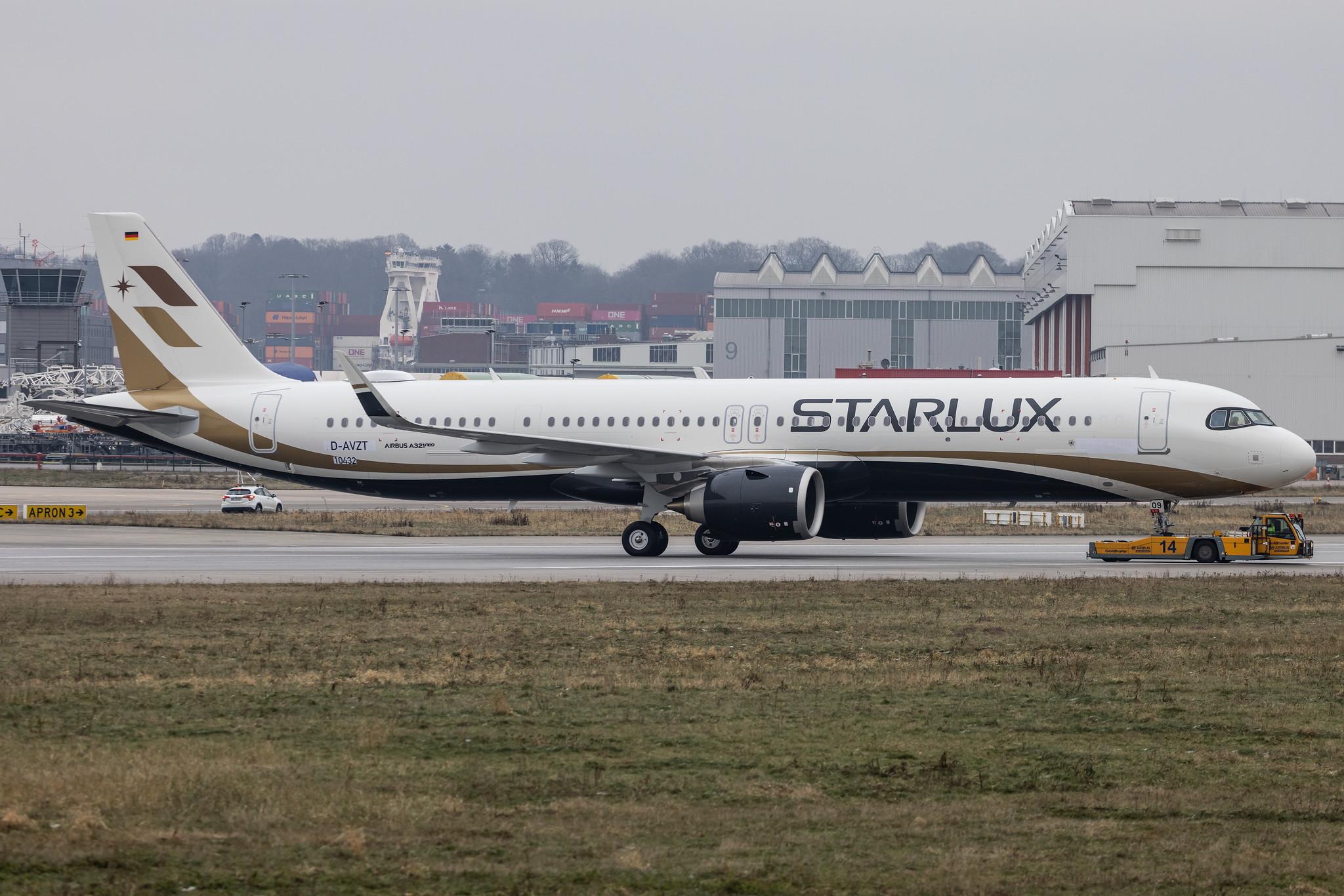 Hamburg Finkenwerder: STARLUX Airlines (JX / SJX) | Airbus A321-252NX A21N | D-AVZT (B-58209) | MSN 10432