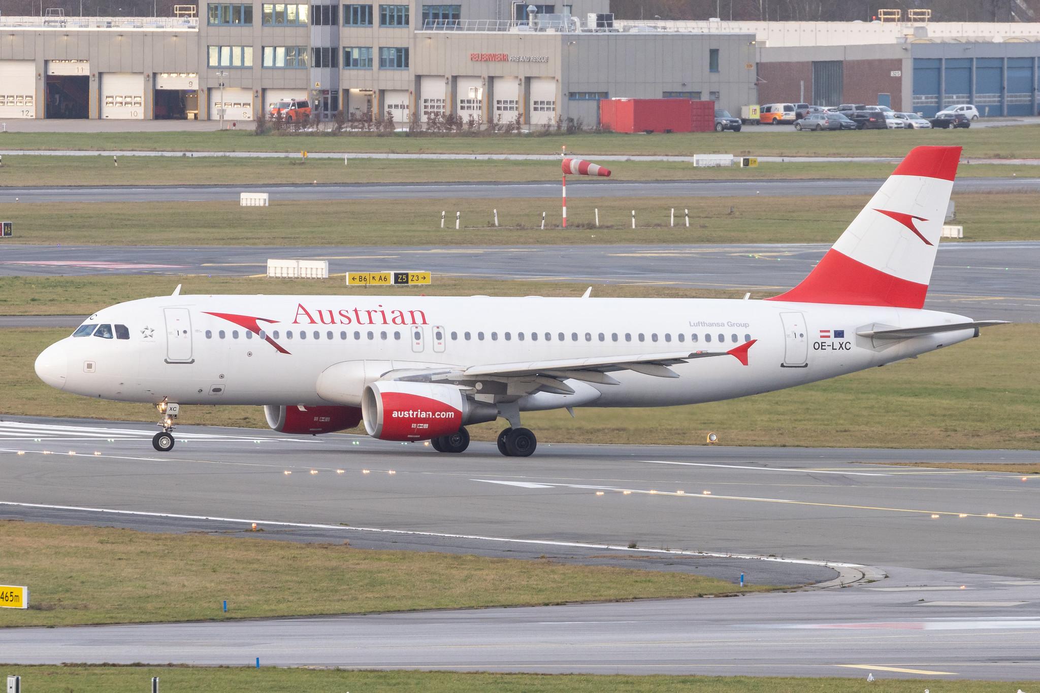 Hamburg Airport: Austrian Airlines (OS / AUA) |  Airbus A320-216 A320 | OE-LXC | MSN 3502