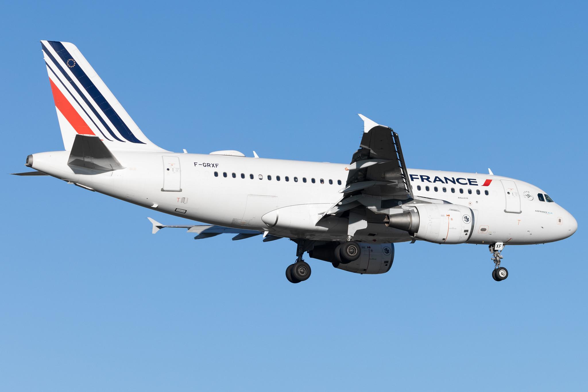 Hamburg Airport: Air France (AF / AFR) |  Airbus A319-111 A319 | F-GRXF | MSN 1938