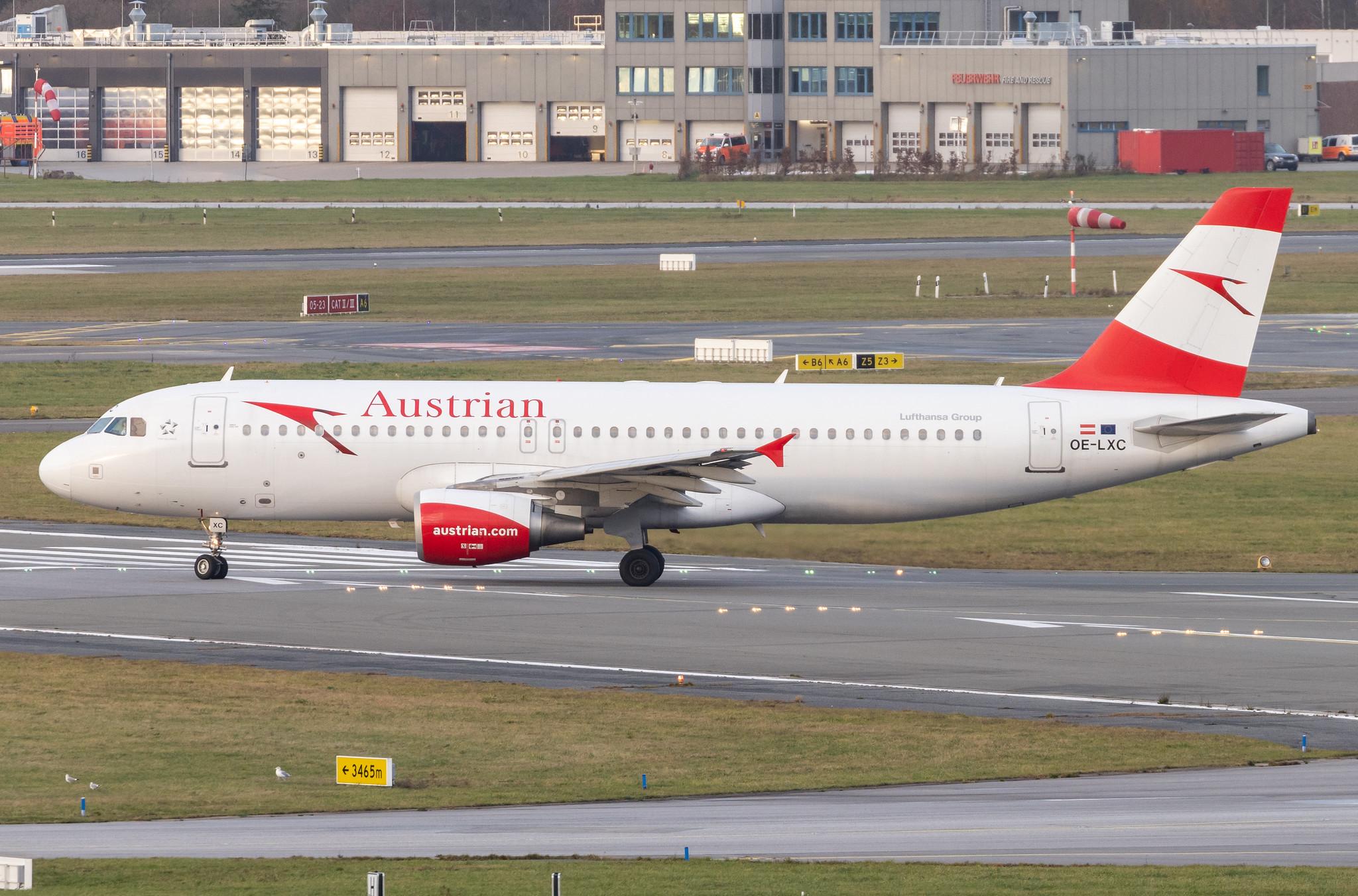 Hamburg Airport: Austrian Airlines (OS / AUA) |  Airbus A320-216 A320 | OE-LXC | MSN 3502