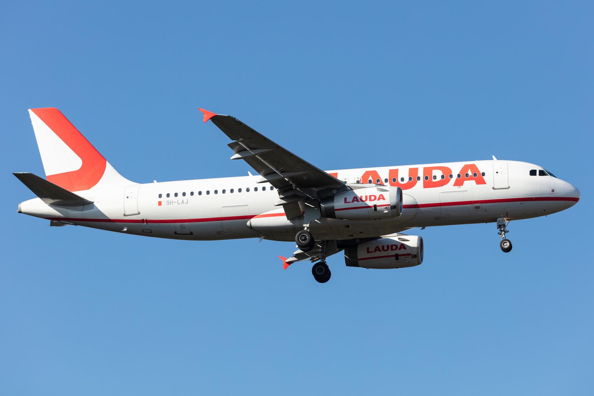 Frankfurt Airport: Lauda Europe (LW / LDA) |  Airbus A320-232 A320 | 9H-LAJ | MSN 02288