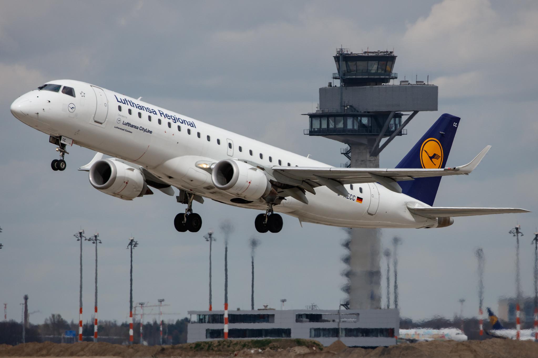 Flughafen Berlin Brandenburg: Lufthansa (LH / DLH) | Operator: Lufthansa CityLine |  Embraer E190LR E190 | D-AECC | MSN 19000333