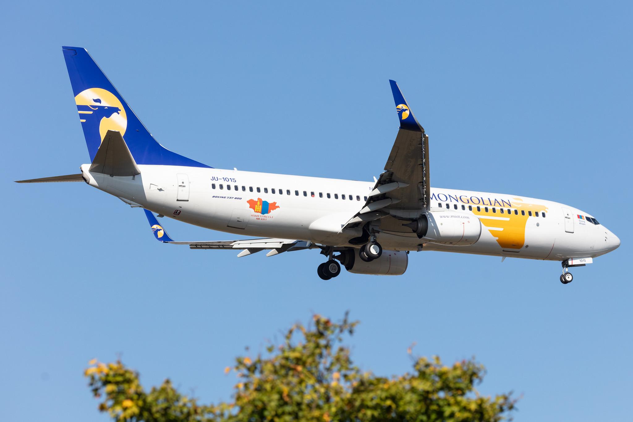 Frankfurt Airport: MIAT Mongolian Airlines (OM / MGL) |  Boeing 737-8SH B738 | JU-1015 | MSN 41318
