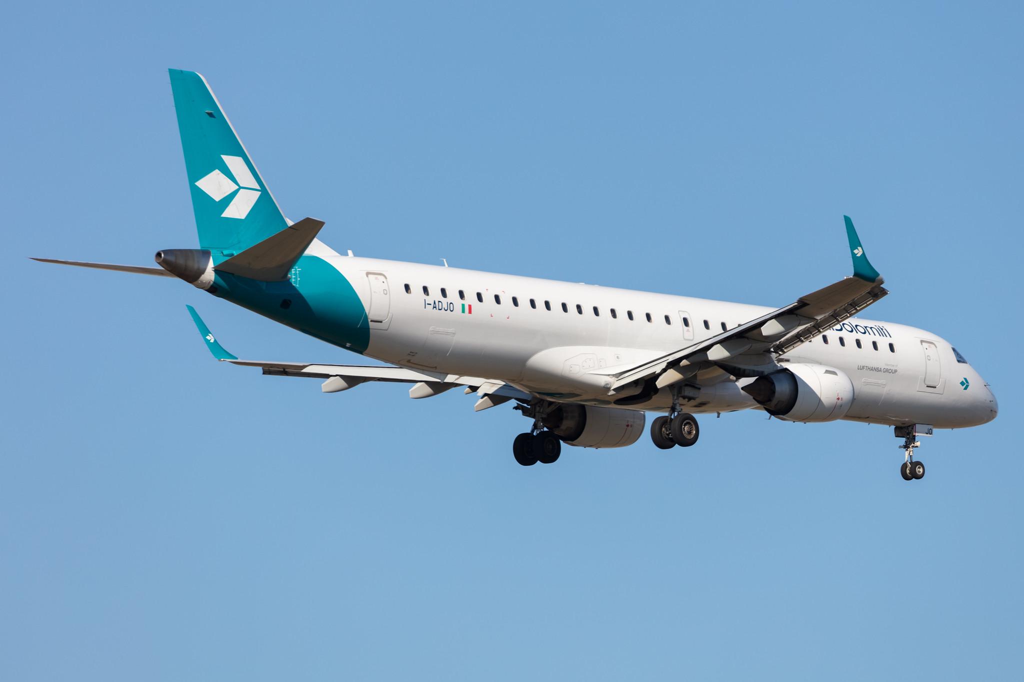 Frankfurt Airport: Air Dolomiti (EN / DLA) |  Embraer E195LR E195 | I-ADJO | MSN 19000280