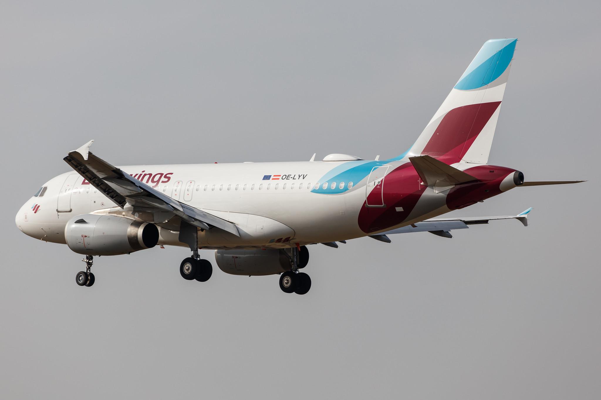 Hamburg Airport: Eurowings (EW / EWG) | Operator: Eurowings Europe |  Airbus A319-132 A319 | OE-LYV | MSN 5043