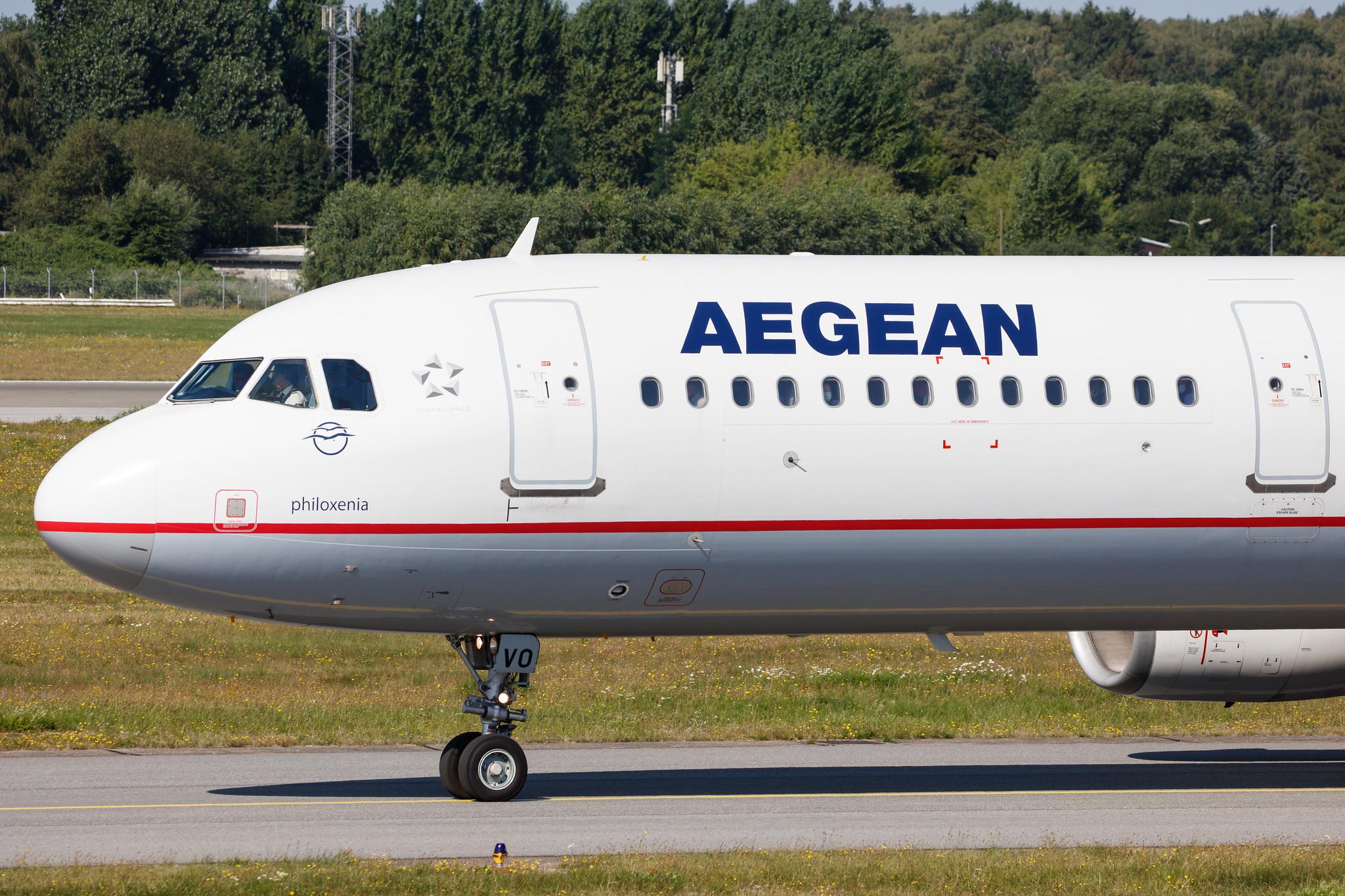 Hamburg Airport: Aegean Airlines (A3 / AEE) |  Airbus A321-231 A321 | SX-DVO | MSN 3462