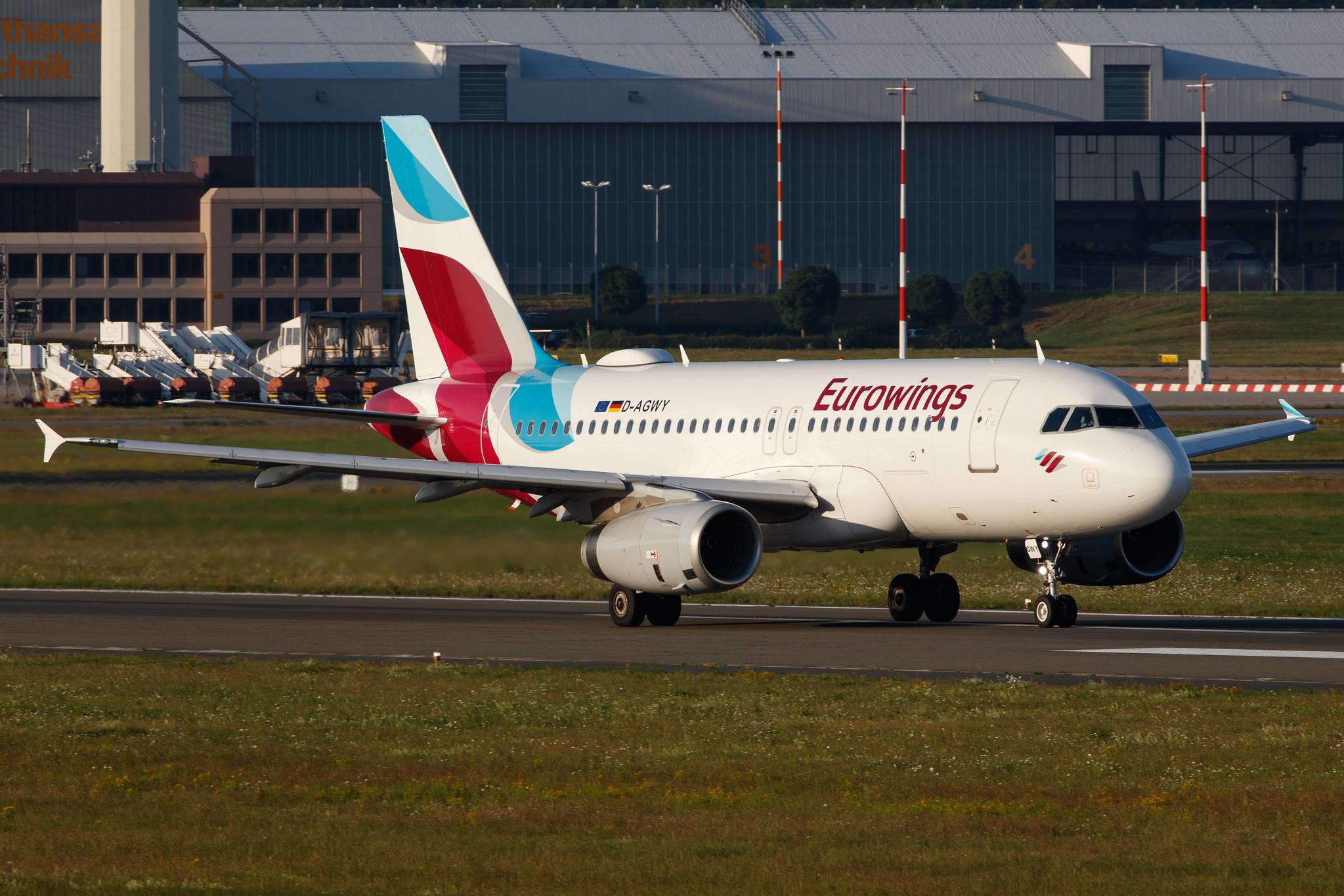 Hamburg Airport: Eurowings (EW / EWG) |  Airbus A319-132 A319 | D-AGWY | MSN 5941