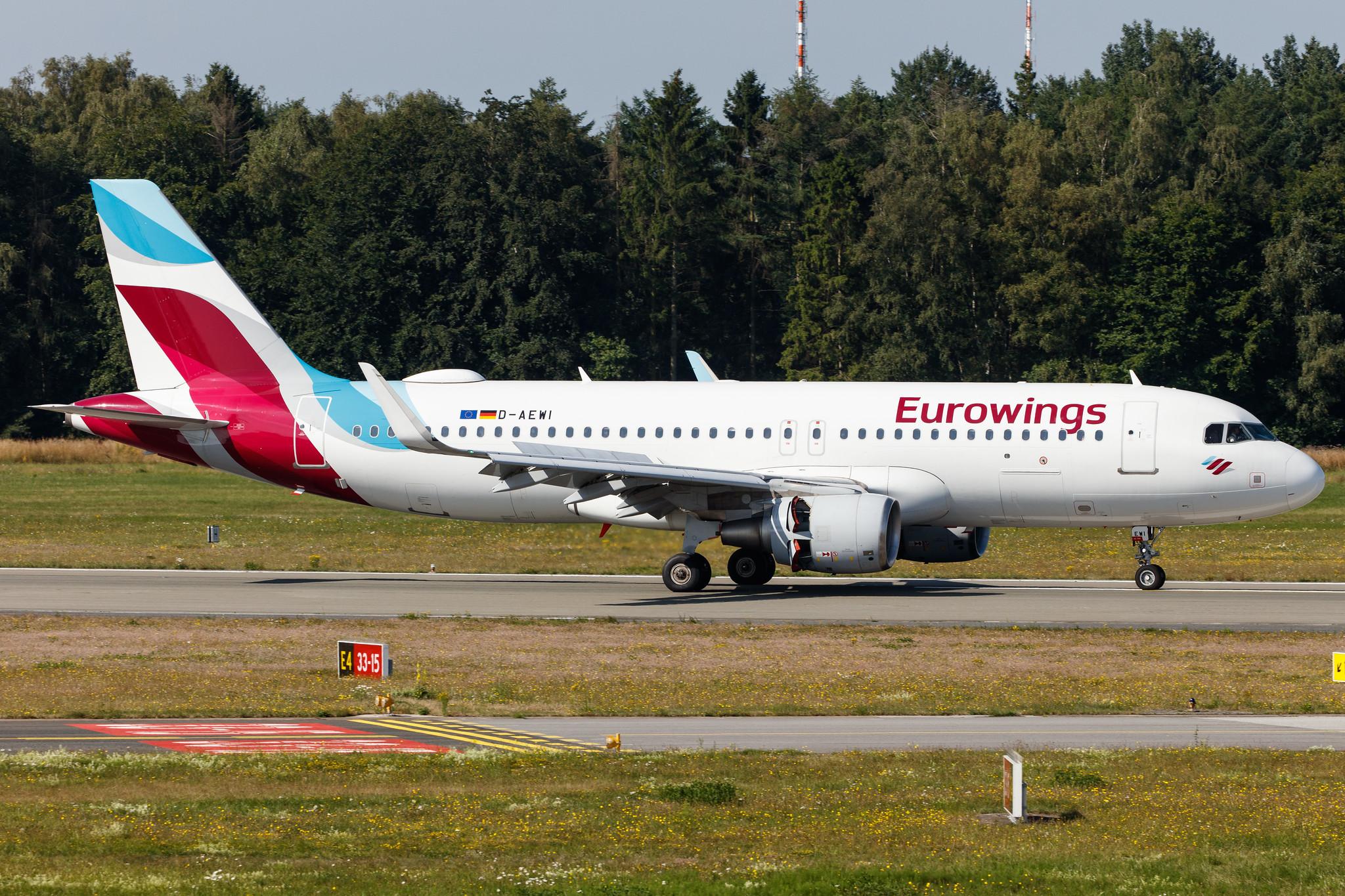 Hamburg Airport: Eurowings (EW / EWG) |  Airbus A320-214 A320 | D-AEWI | MSN 7210