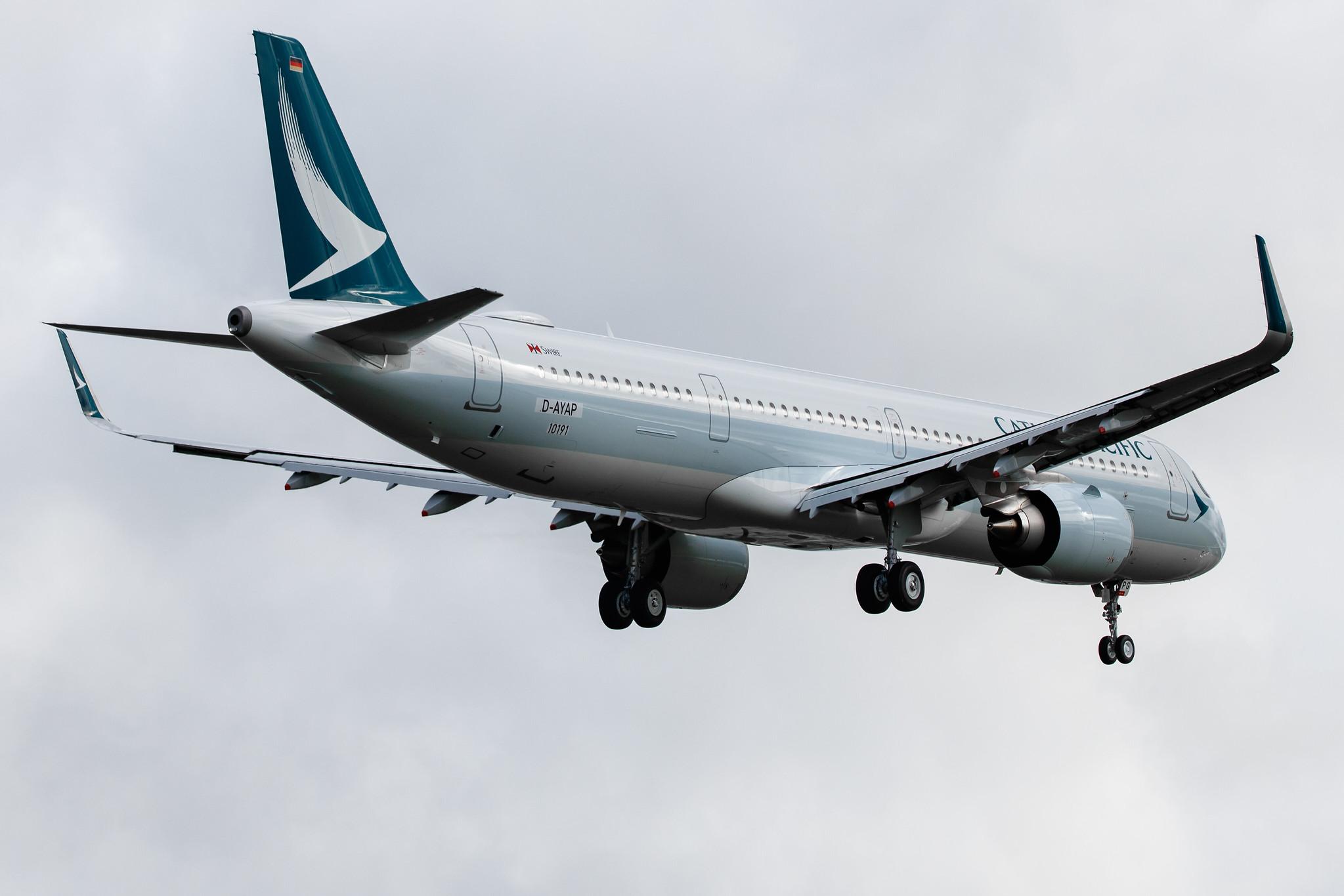 Hamburg Airport: Cathay Pacific (CX / CPA) |  Airbus A321-251NX A21N | D-AYAP (B-HPG) | MSN 10191