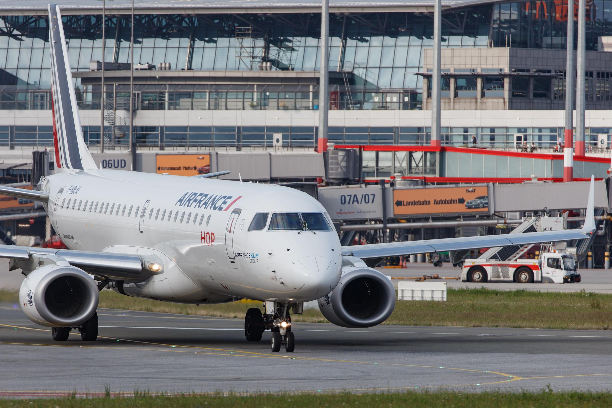 Hamburg Airport: Air France (AF / AFR) | Operator: Air France Hop |  Embraer E190STD E190 | F-HBLM | MSN 19000768