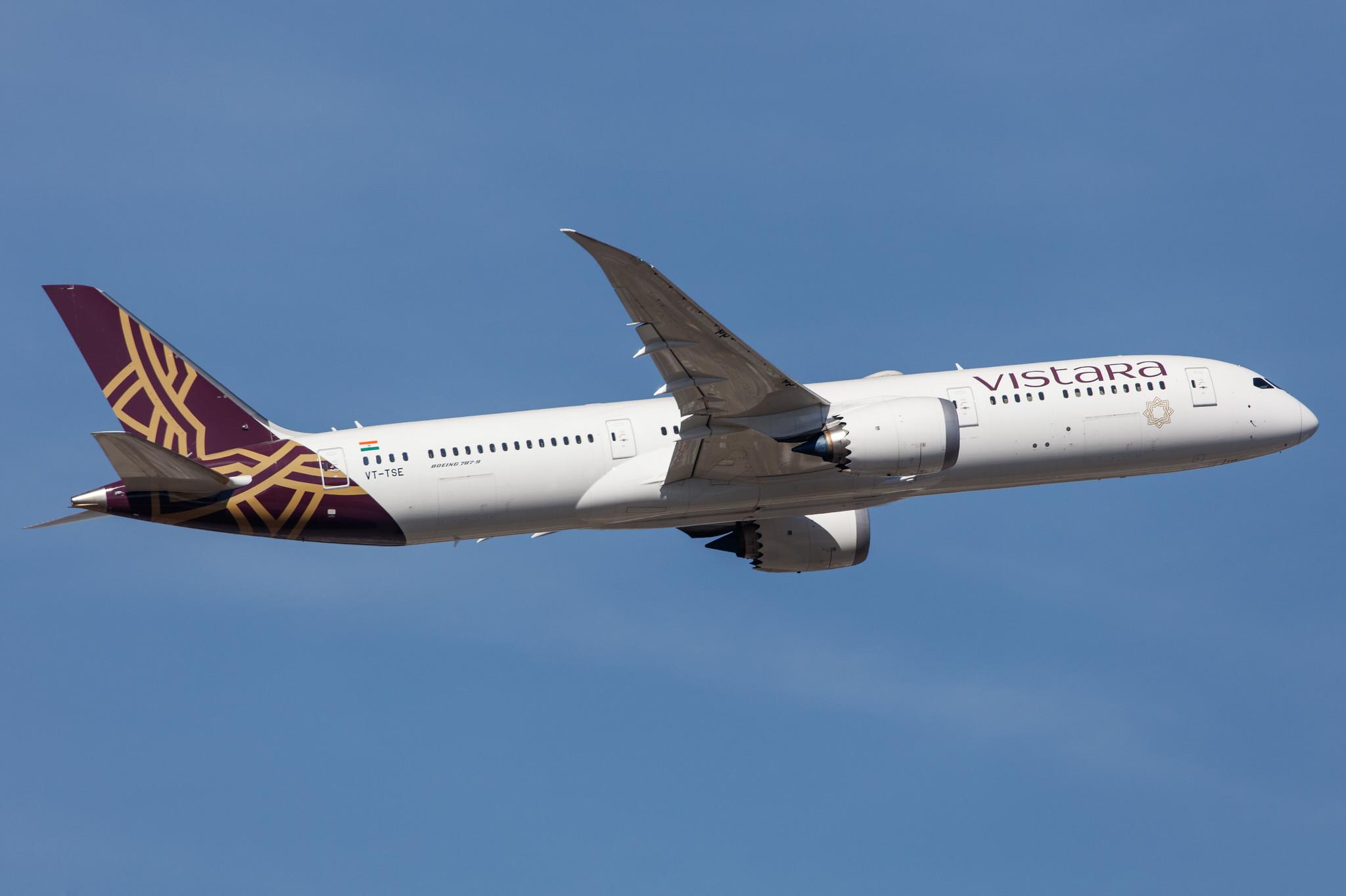 Frankfurt Airport: Vistara (UK / VTI) |  Boeing 787-9 Dreamliner B789 | VT-TSE | MSN 66527