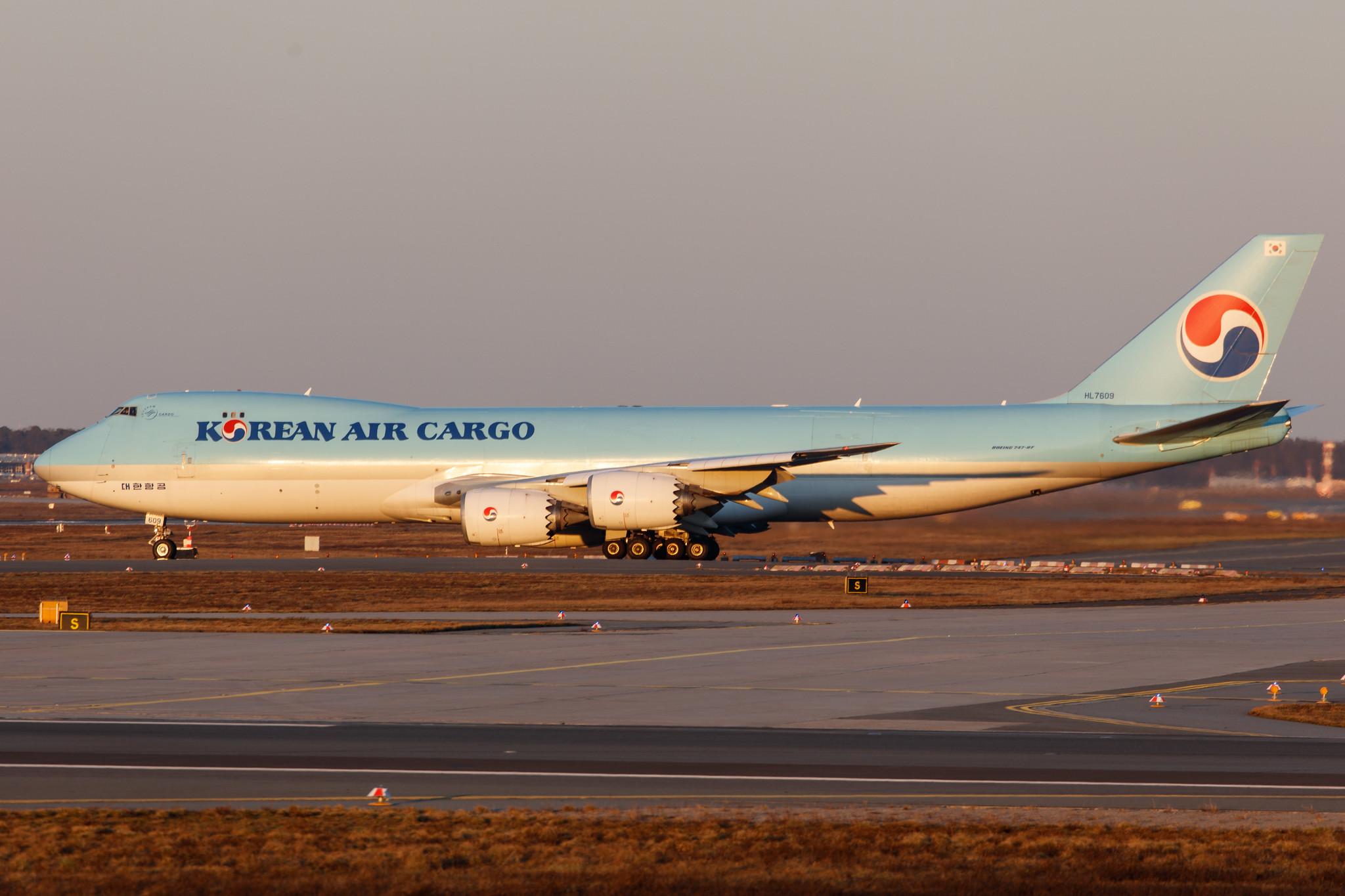 Frankfurt Airport: Korean Air Cargo (KE / KAL) | Operator: Korean Air |  Boeing 747-8HT(F) B748 | HL7609 | MSN 37132