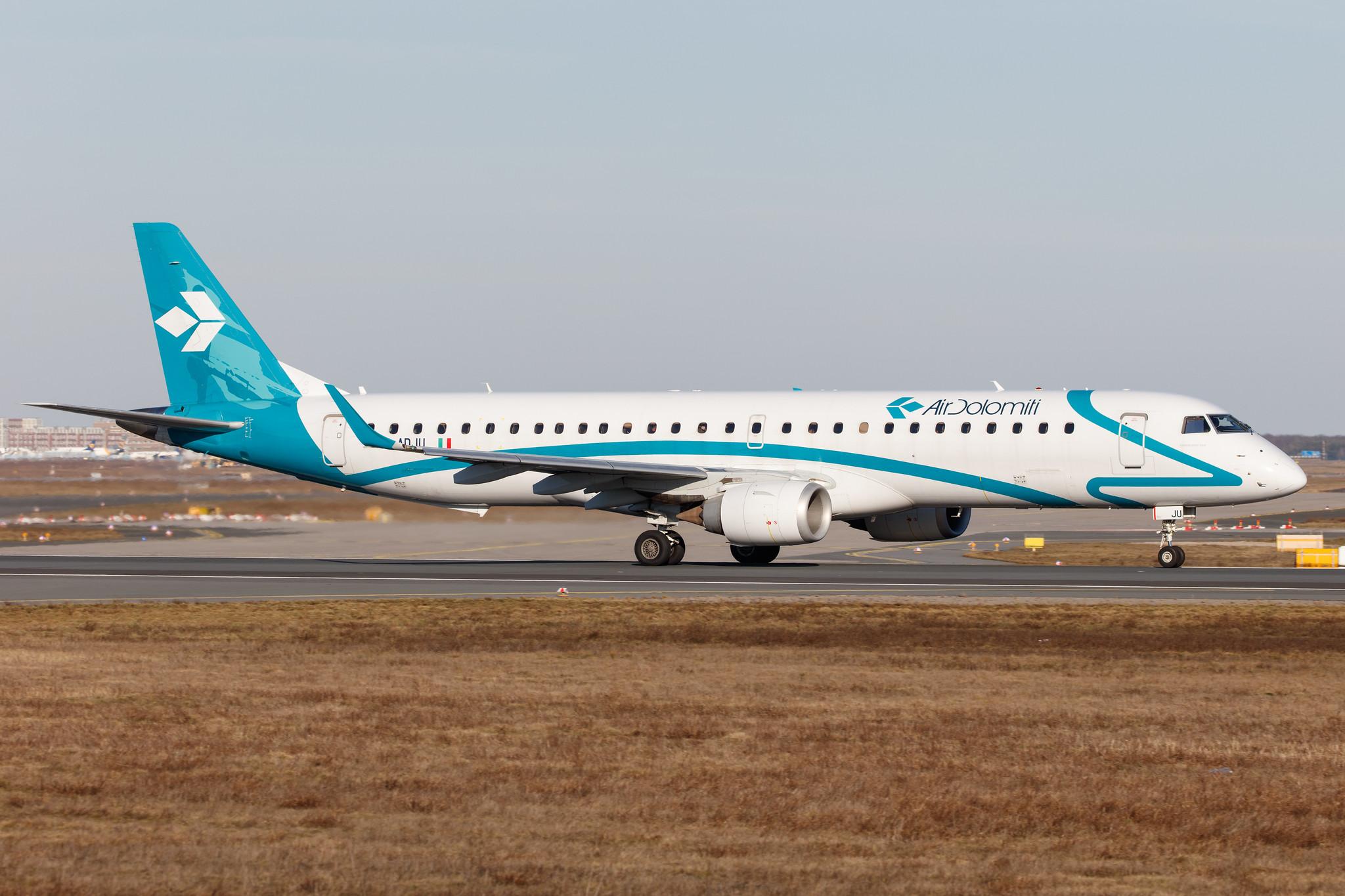 Frankfurt Airport: Air Dolomiti (EN / DLA) |  Embraer E195LR E195 | I-ADJU | MSN 19000290