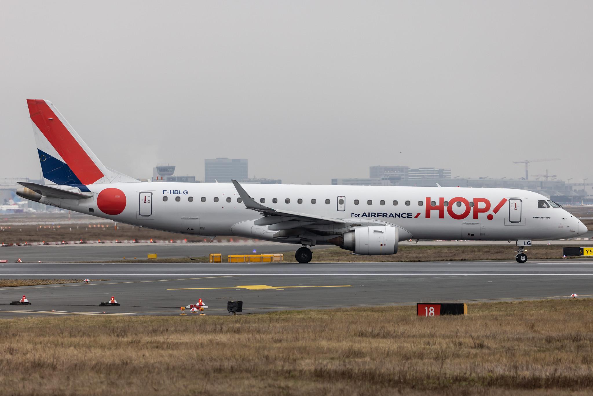 Frankfurt Airport: Air France (AF / AFR) | Operator: Air France Hop |  Embraer E190STD E190 | F-HBLG | MSN 19000254