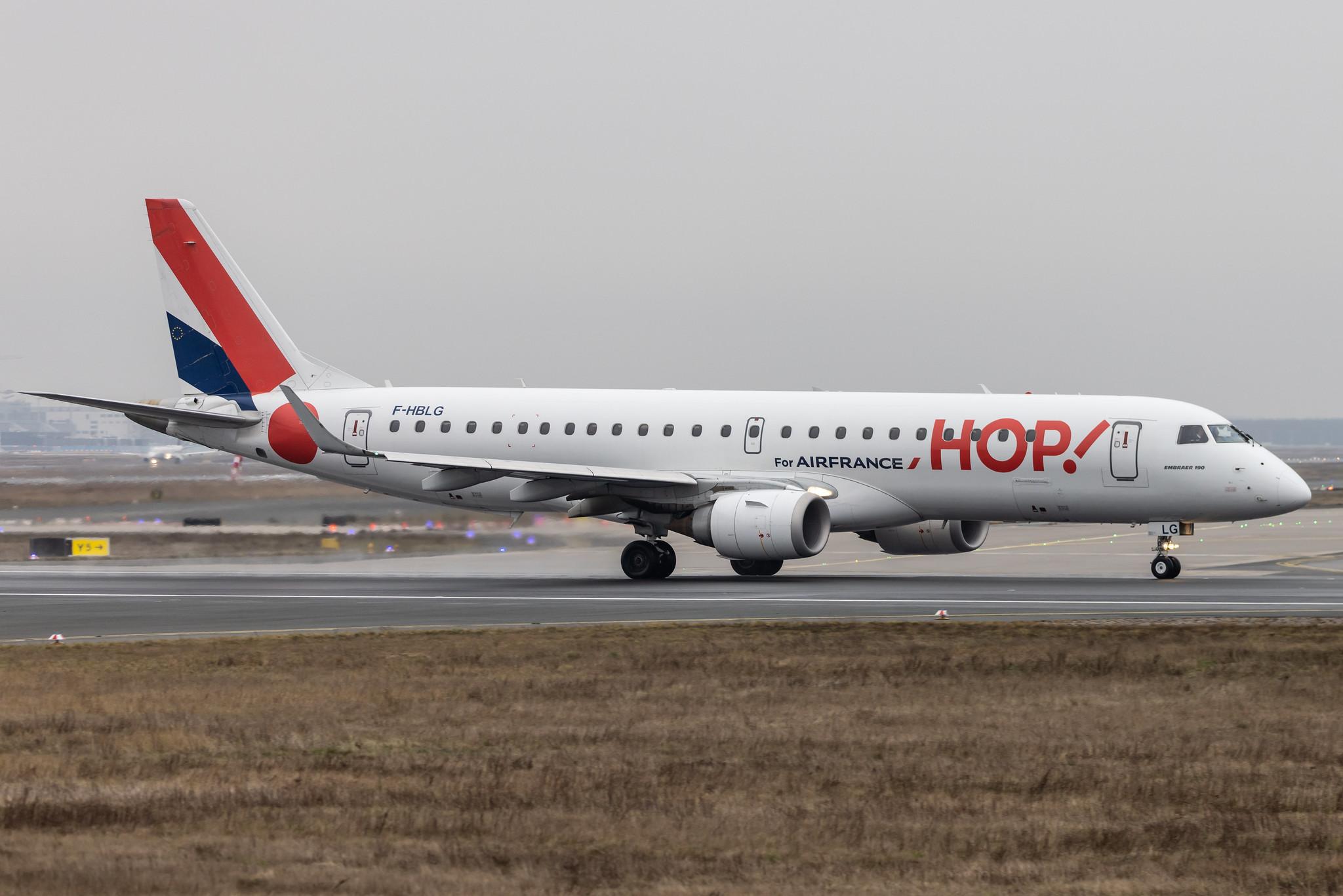 Frankfurt Airport: Air France (AF / AFR) | Operator: Air France Hop |  Embraer E190STD E190 | F-HBLG | MSN 19000254