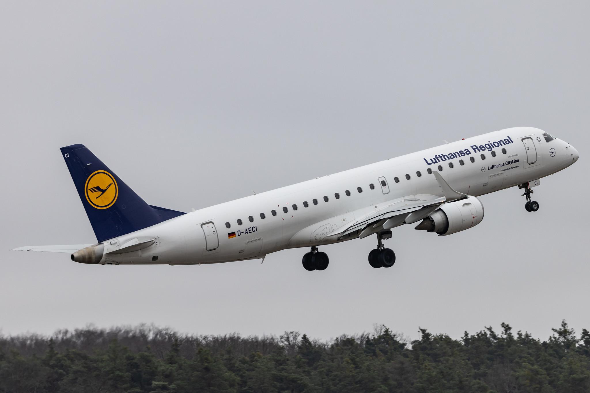 Frankfurt Airport: Lufthansa (LH / DLH) | Operator: Lufthansa CityLine |  Embraer E190LR E190 | D-AECI | MSN 19000381