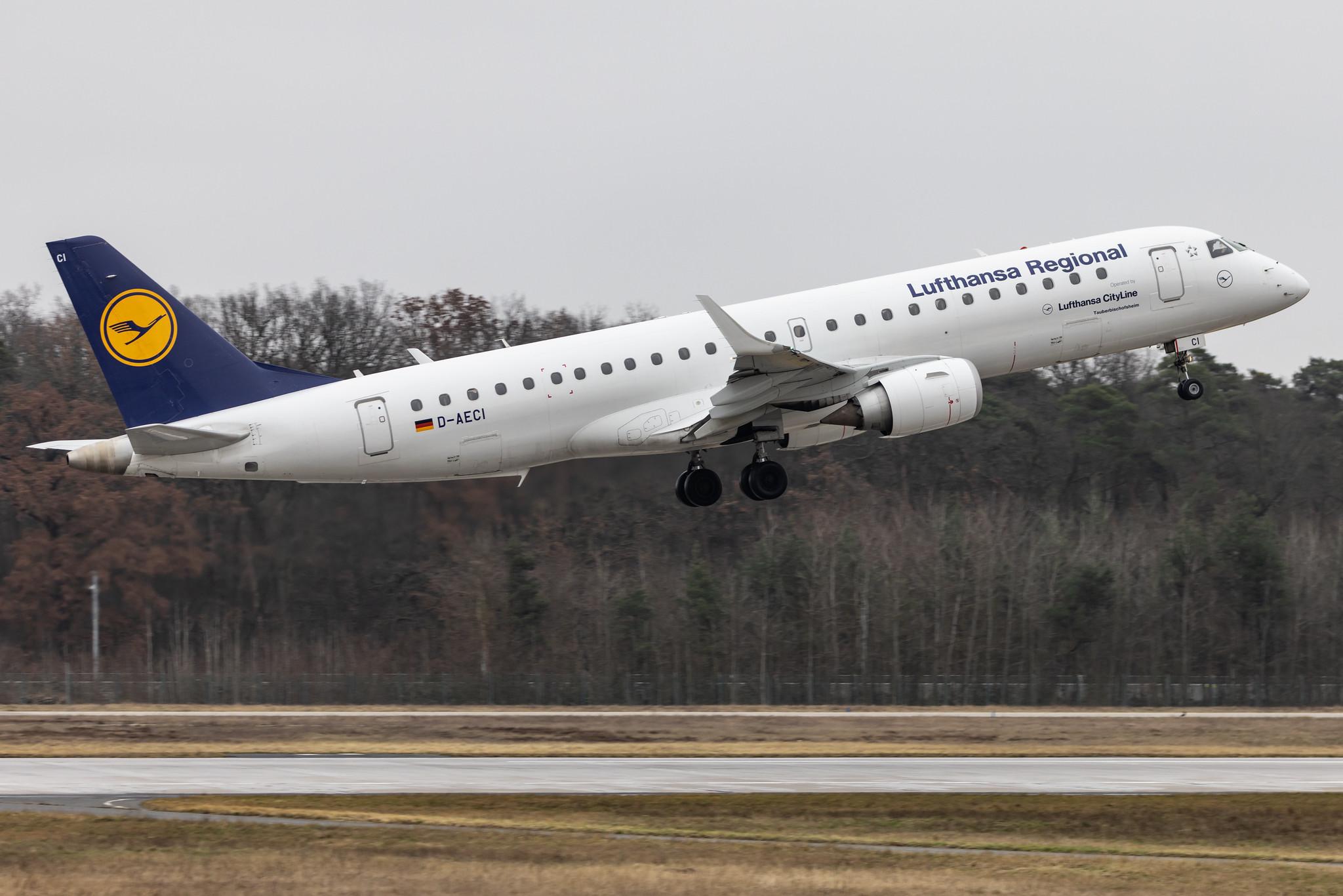 Frankfurt Airport: Lufthansa (LH / DLH) | Operator: Lufthansa CityLine |  Embraer E190LR E190 | D-AECI | MSN 19000381