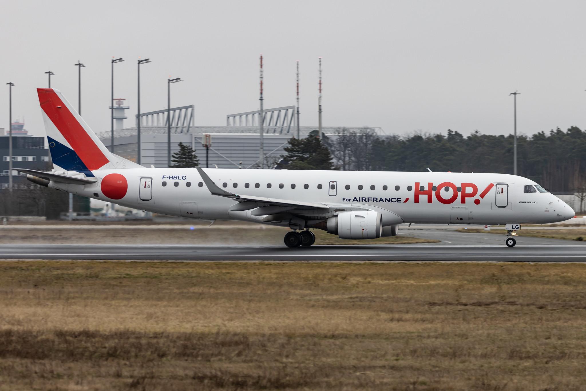 Frankfurt Airport: Air France (AF / AFR) | Operator: Air France Hop |  Embraer E190STD E190 | F-HBLG | MSN 19000254