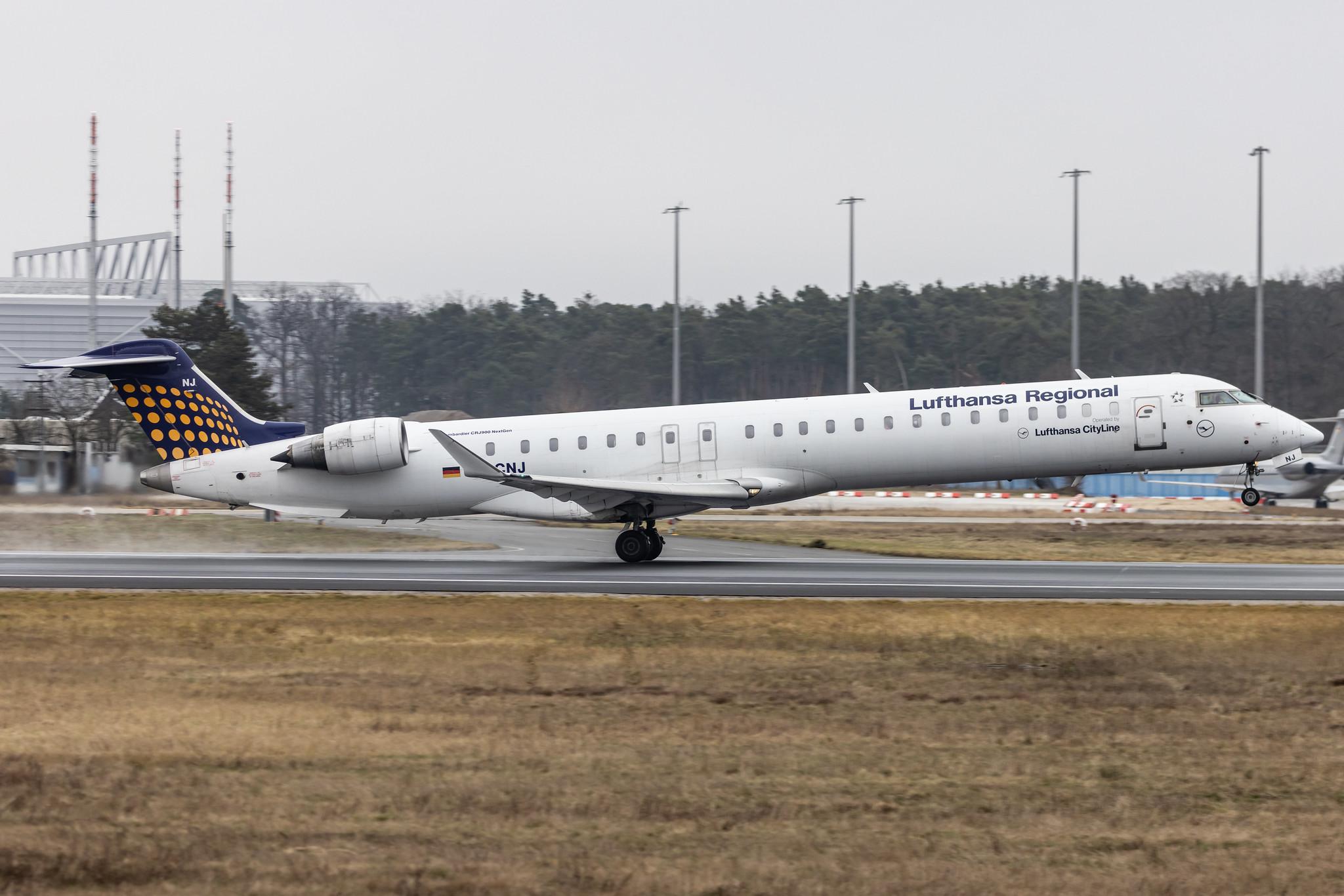 Frankfurt Airport: Lufthansa (LH / DLH) | Operator: Lufthansa CityLine |  Mitsubishi CRJ-900LR CRJ9 | D-ACNJ | MSN 15249