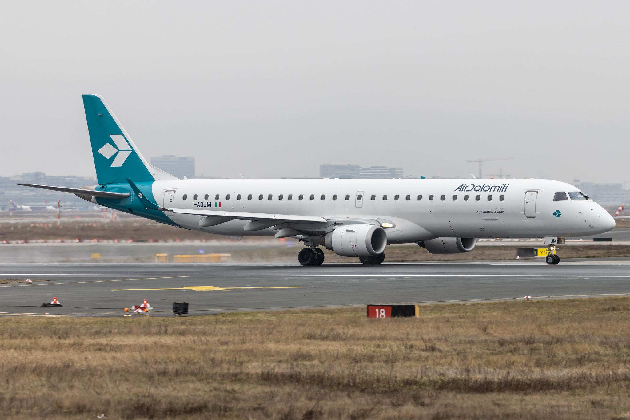 Frankfurt Airport: Air Dolomiti (EN / DLA) |  Embraer E195LR E195 | I-ADJM | MSN 19000258