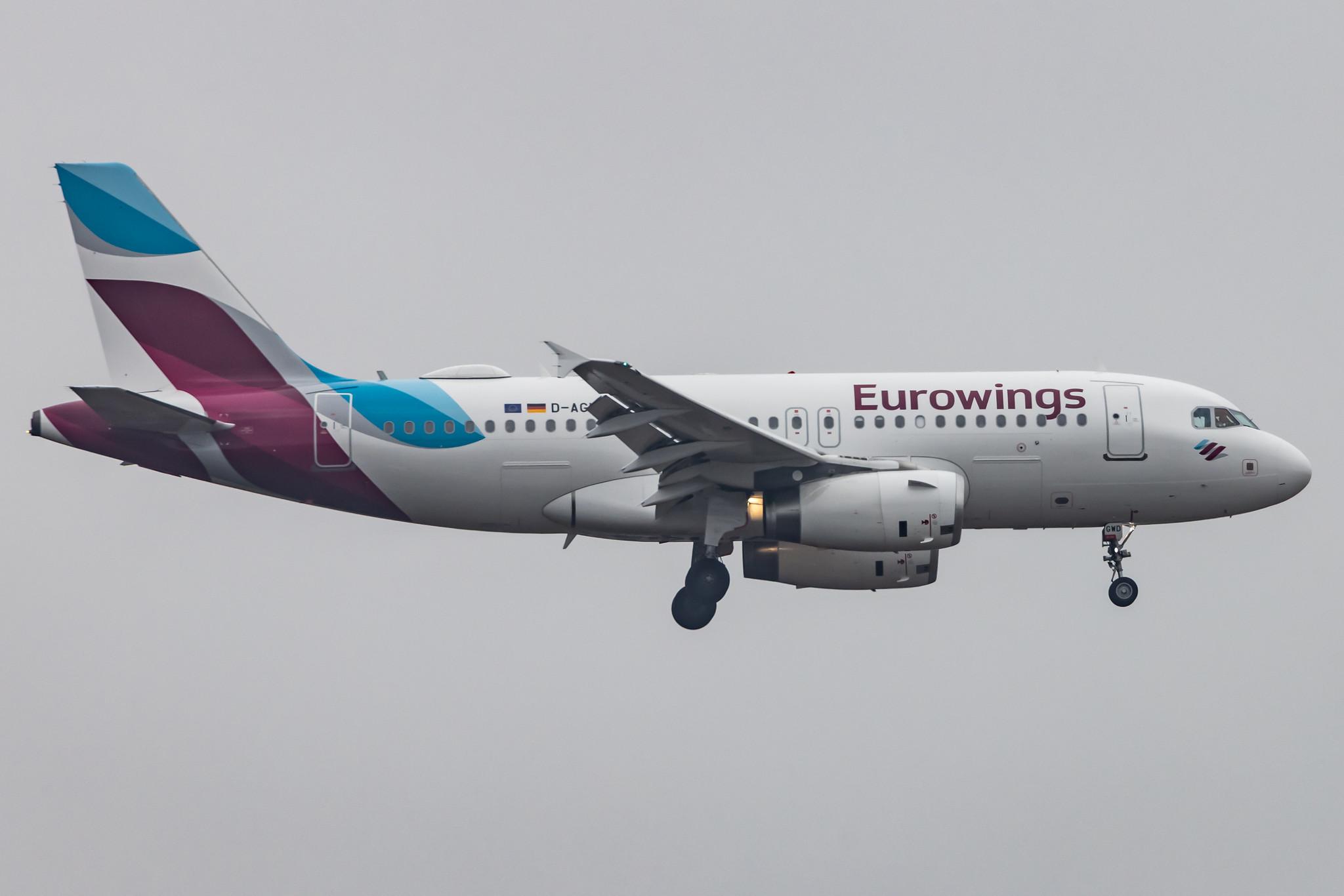 Frankfurt Airport: Eurowings (EW / EWG) |  Airbus A319-132 A319 | D-AGWD | MSN 3011