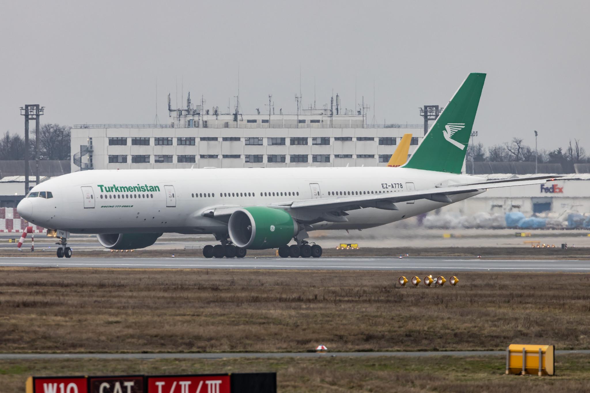 Frankfurt Airport: Turkmenistan Airlines (T5 / TUA) |  Boeing 777-22K(LR) B77L | EZ-A778 | MSN 42296